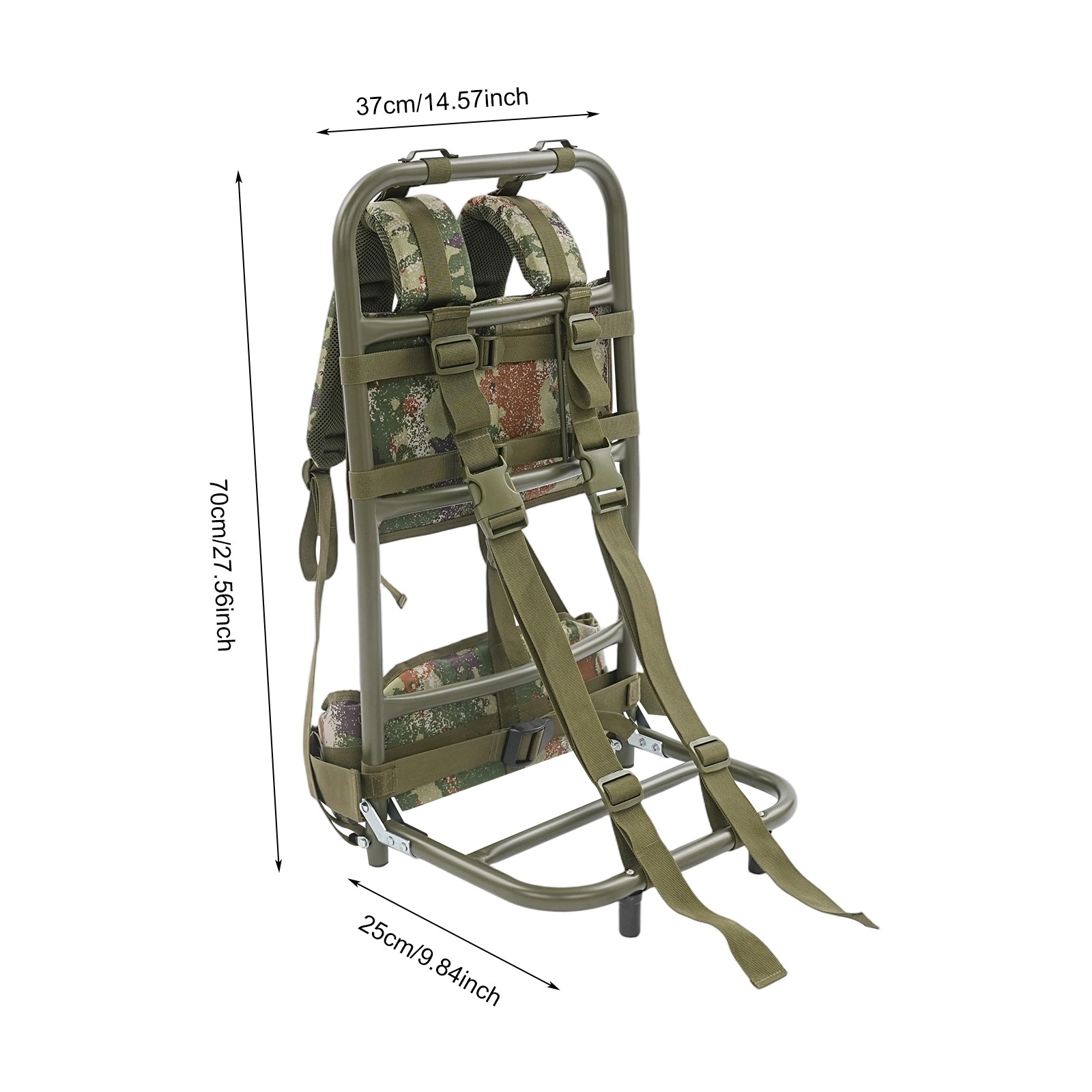 Hiking/Hunting Backpack Frame, Aluminum External Frame Backpack 37*25*70cm Camp