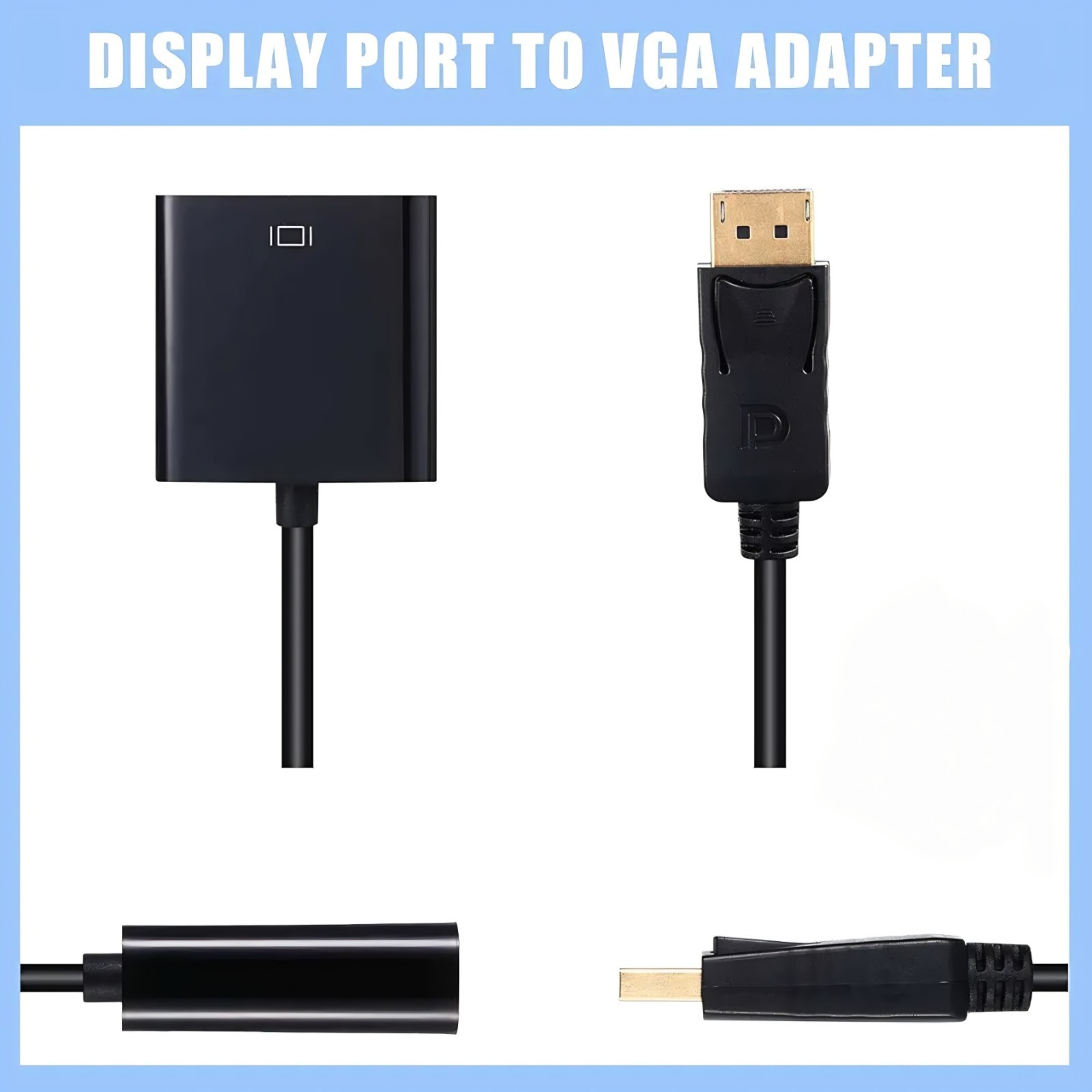 Displayport DP Male To VGA Female Adapter Display Port Cable Converter