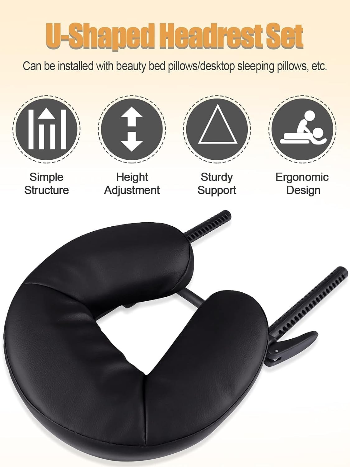 Universal Face Cradle & Cushion for Massage Table, Adjustable Massage Headres...
