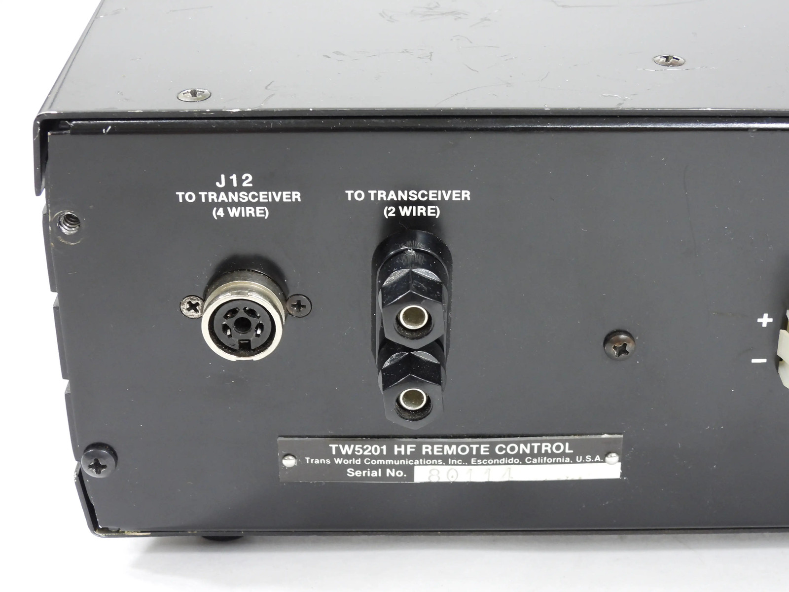 Transworld Trans-World TW5201 Remote Control for TW100 Transceiver (powers up)