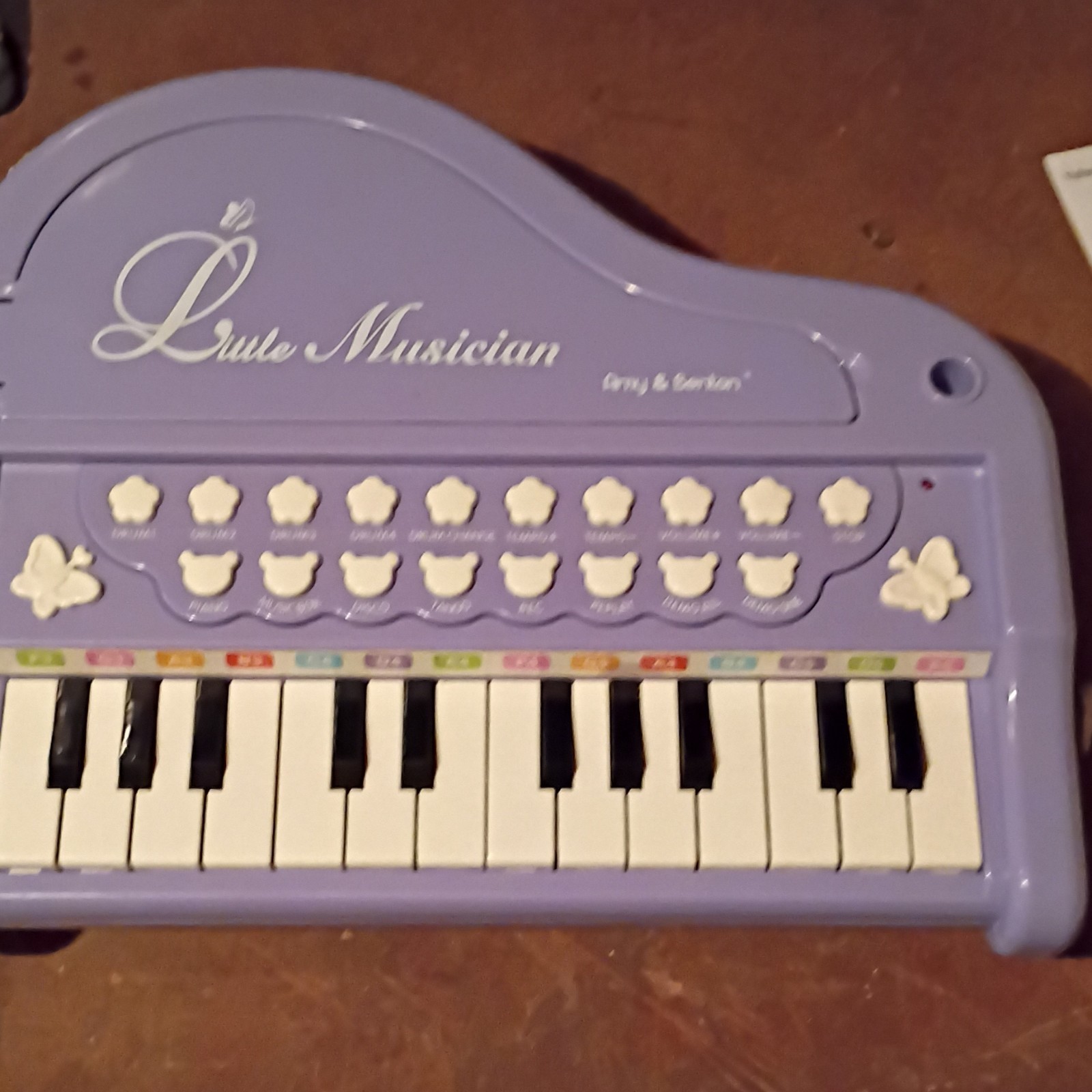 Little Musician 14-Key Electronic Keyboard Built-In Speaker Purple/White
