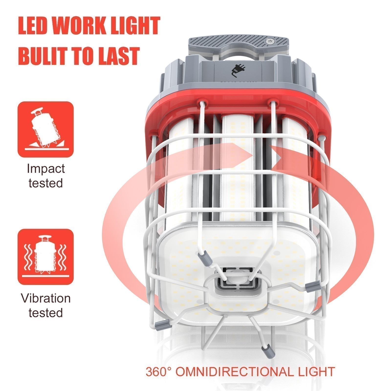 100W Led Temporary work light Construction Jobsite light 5000K Daylight Linkable