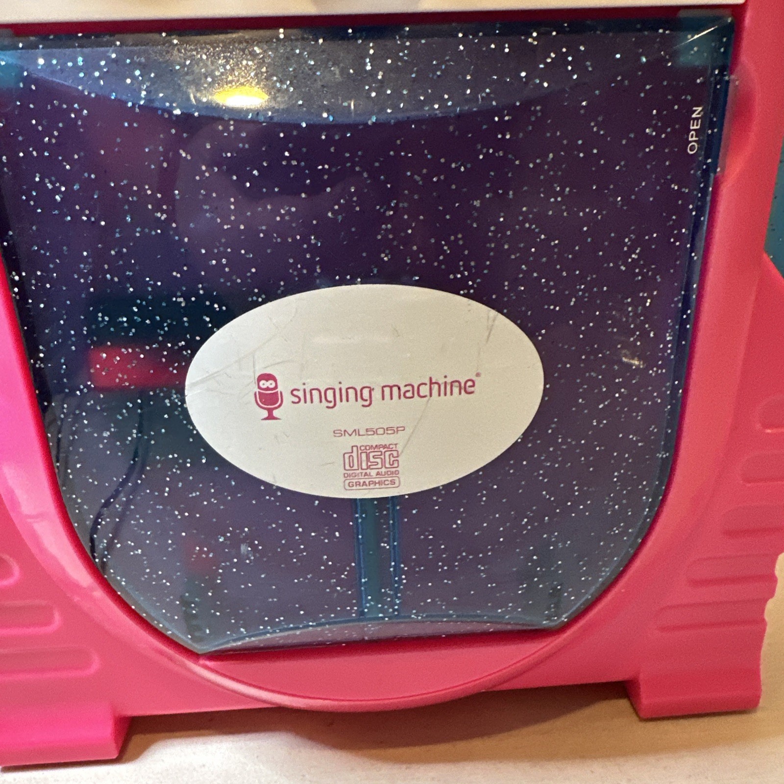 Singing Machine SML505 Portable Karaoke CD Player with/ Microphone & AC adapter