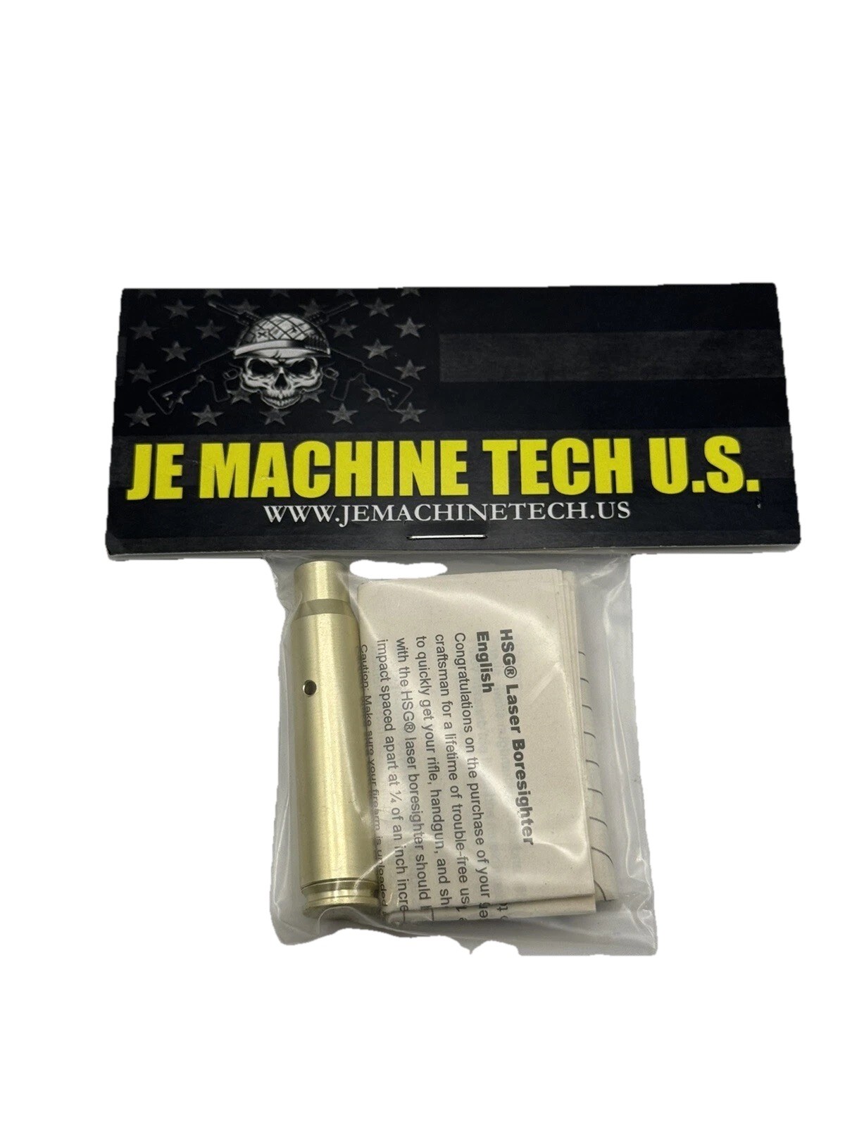 JE Machine Tech 5mW Laser Boresighter, 635/655nm, 8mm, Brass, TS-BS8MMBR