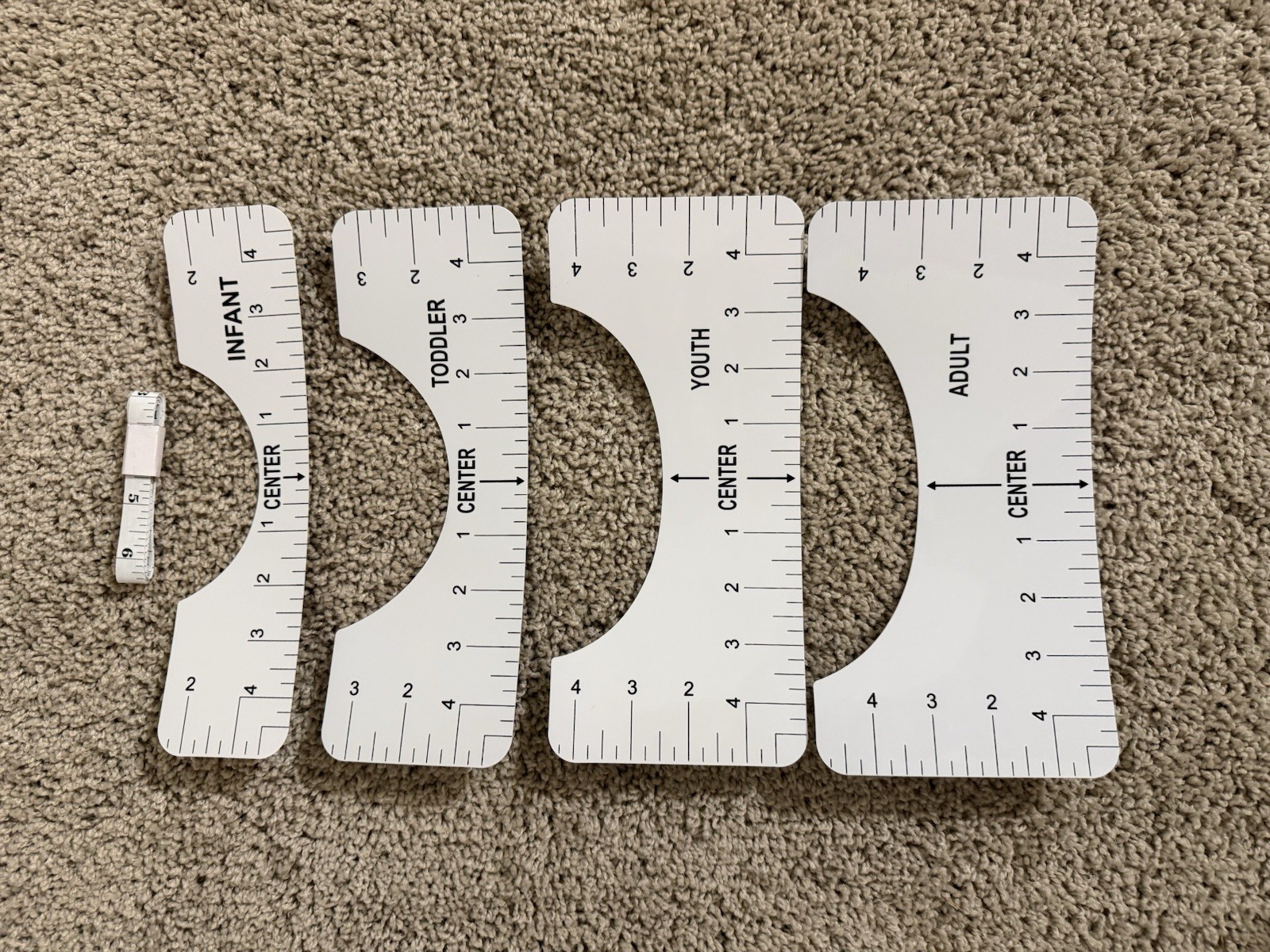 Tshirt Ruler Guide for Vinyl Alignment 5 Pcs of PVC T Shirt Ruler
