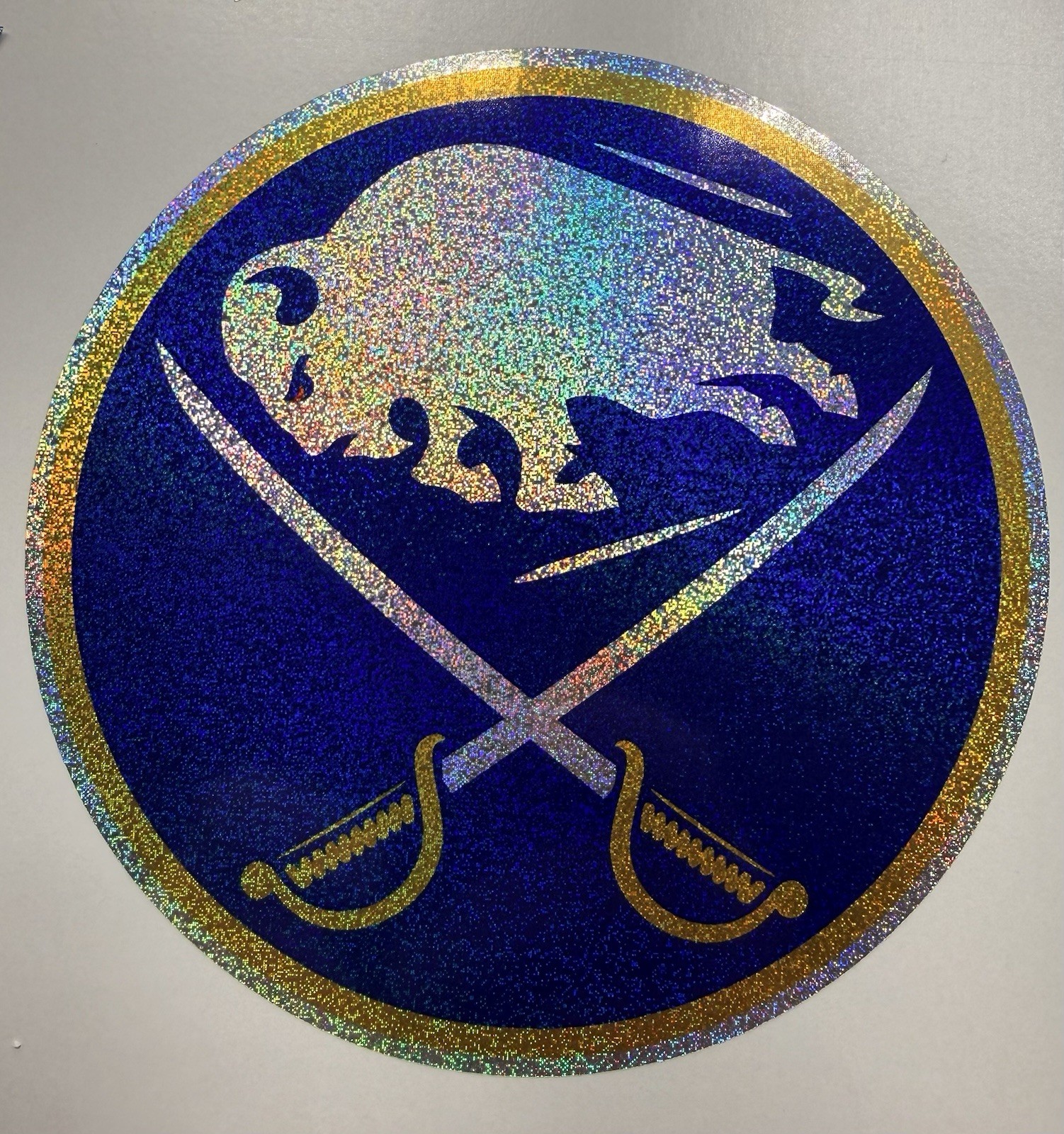 Buffalo Sabres  Holographic Tiny Sparkle Vinyl Decal