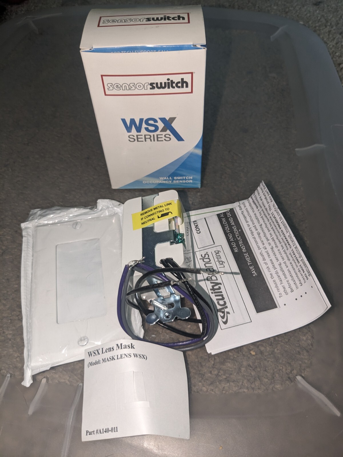 LOT OF 2 Acuity Controls Occupancy Sensor Switch WSX PDT EZ WH White 120V NEW!