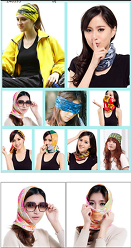 Face Mask Sun Shield Neck Gaiter Balaclava Neckerchief Bandana Headband
