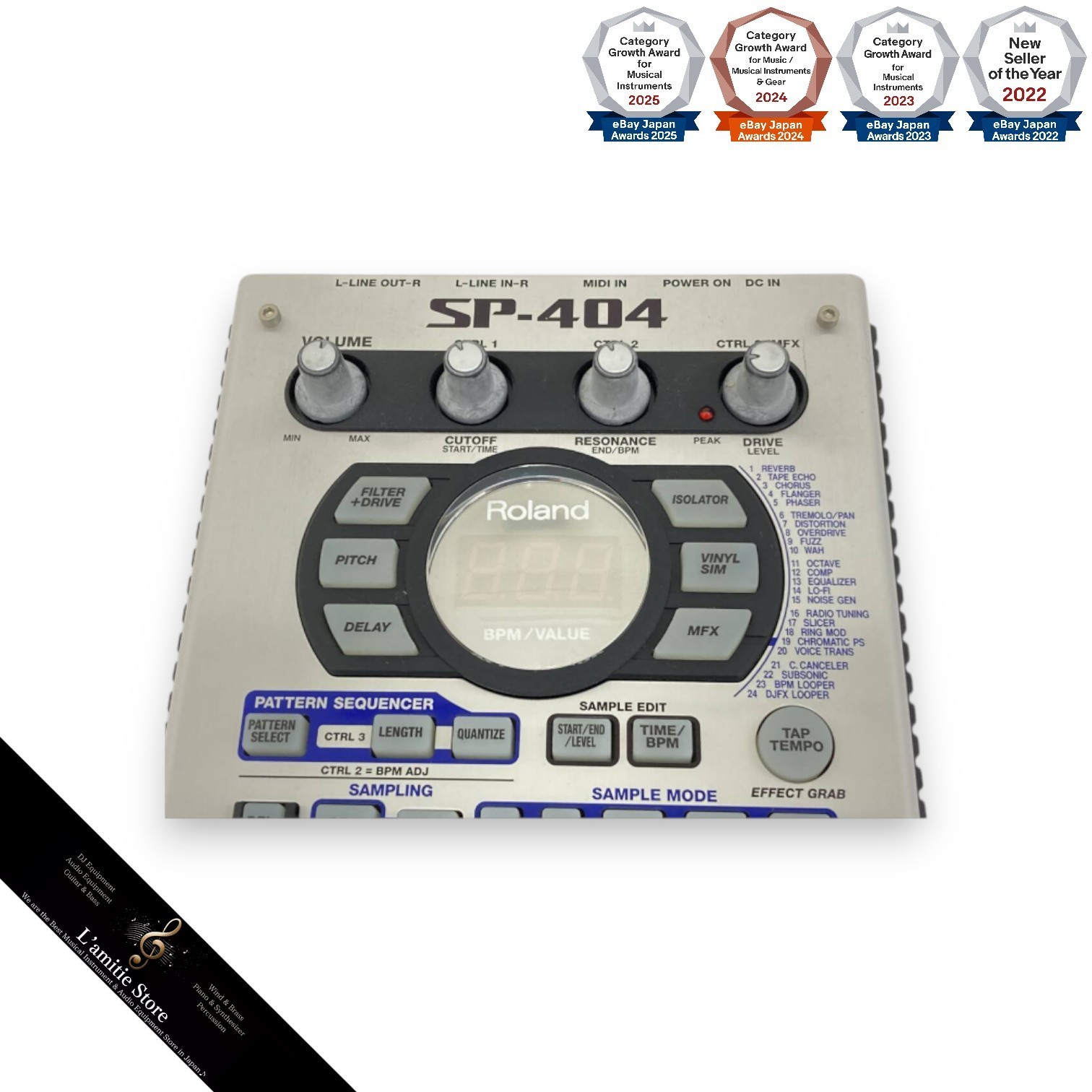 Roland SP-404 Sampler Silver 29 DSP Effects Compact Effecter SP404 Tested Japan