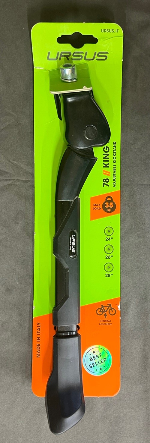 Ursus King Evo Central Kickstand, Black, 24" / 26" / 28" (700c)