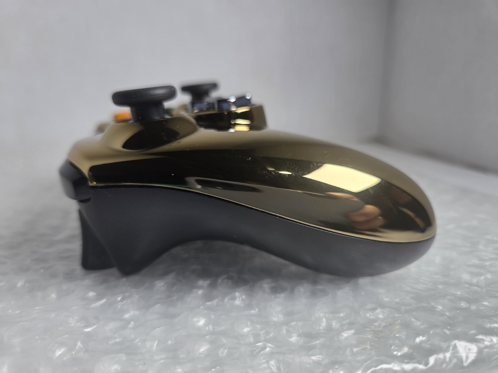 Microsoft Xbox 360 Wireless Controller Chrome Gold elite Tested Clean New Sticks