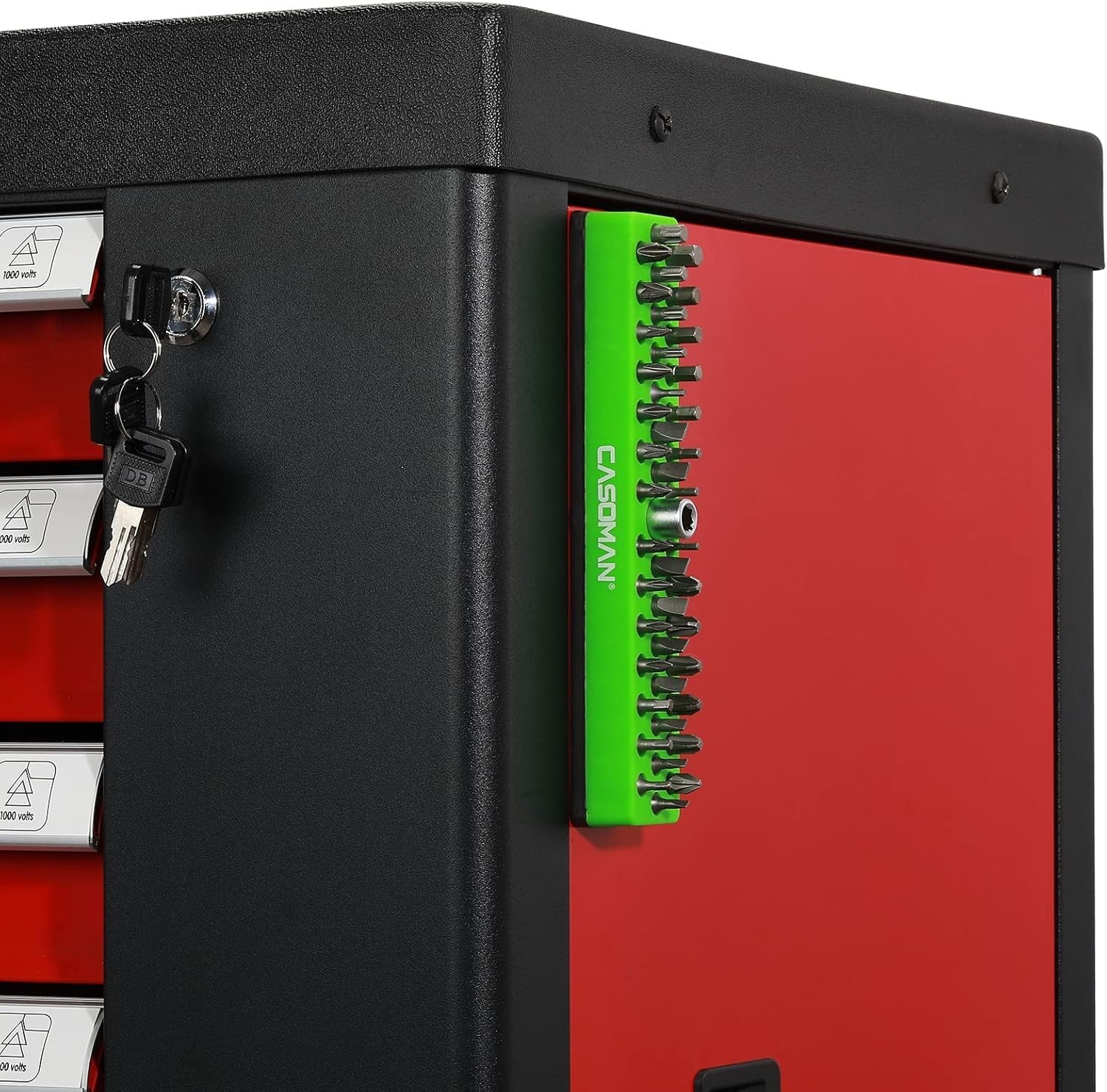 Compact 7" Hex Bit Organizer with Magnetic Base - Protect Your Surfaces in Style