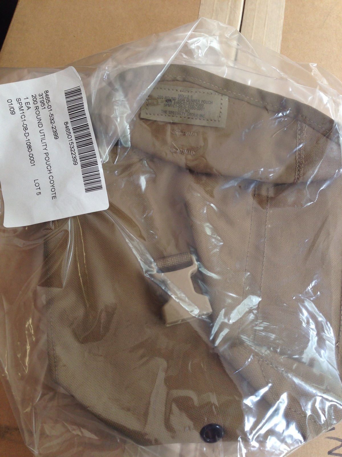 US Military Issue MOLLE II 200 Round SAW / Utility Pouch - COYOTE New in Bag!!!