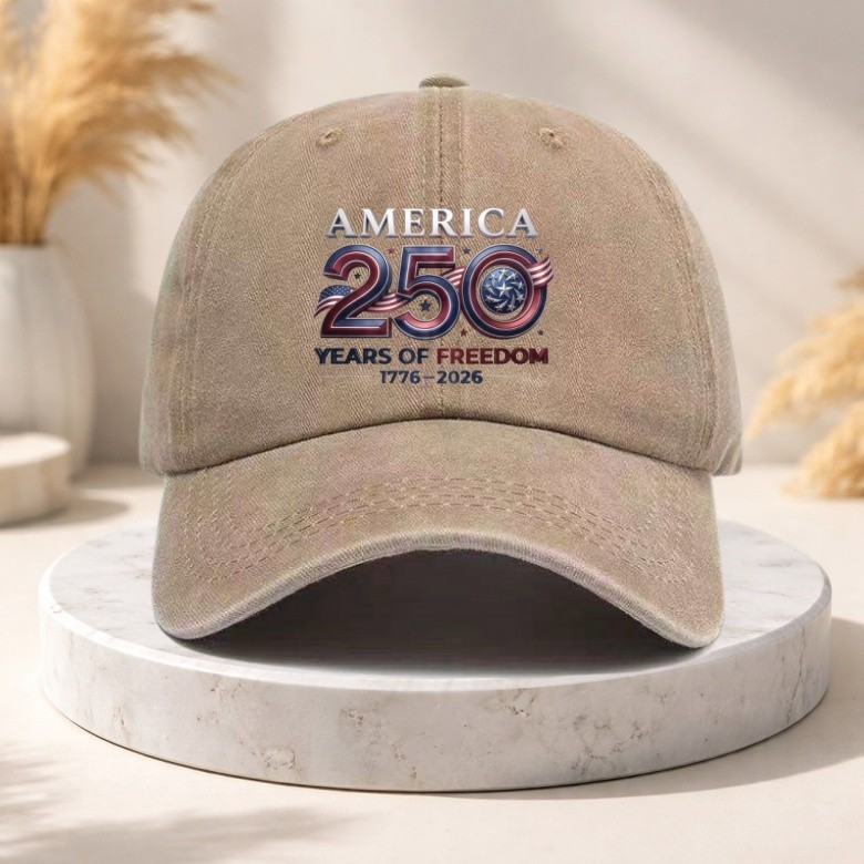 America 250 Years of Freedom Hat 1776-2026 Patriotic USA 250th Anniversary Cap