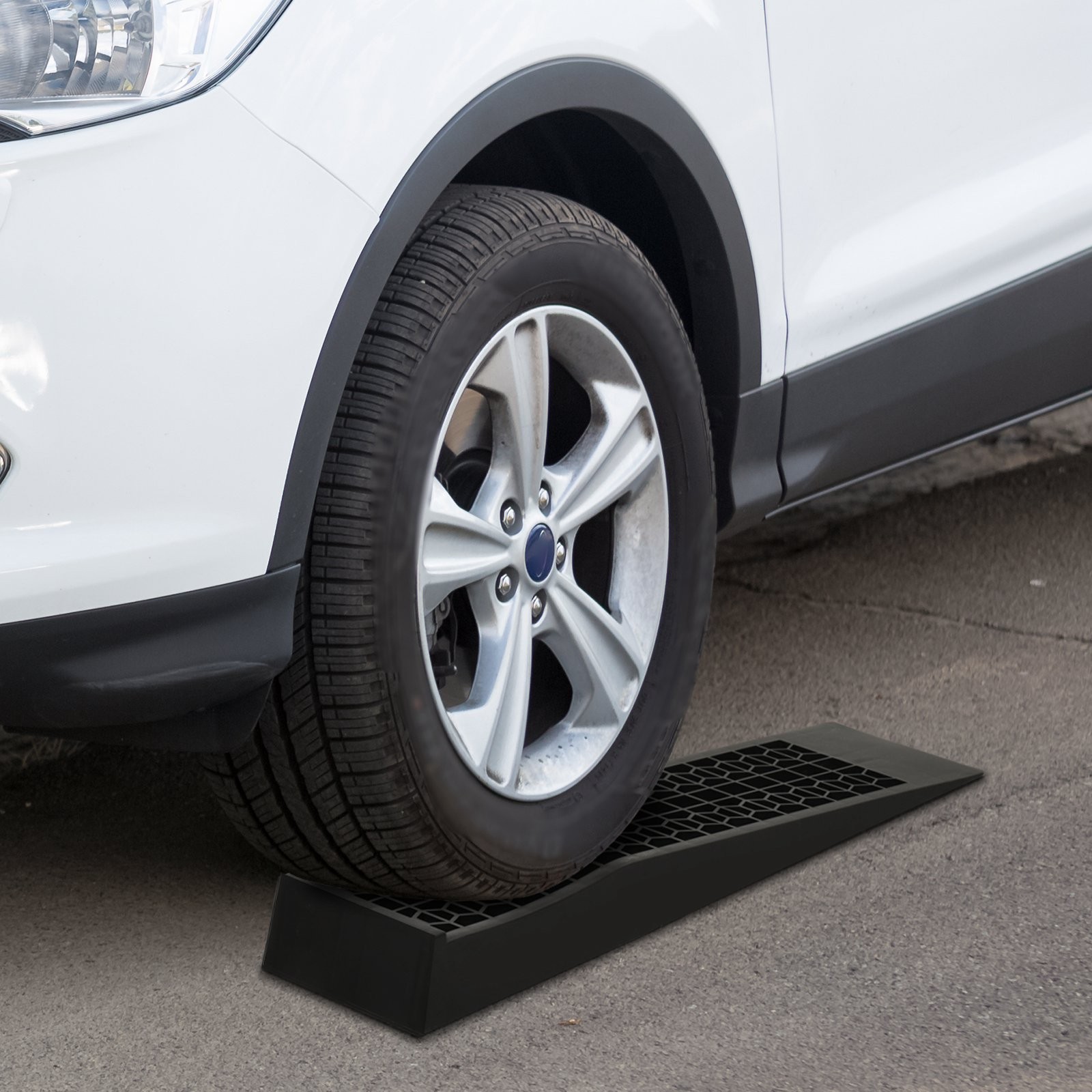 Pair of Low Entrance Car Curb Ramps Anti-Slip 3 Ton Capacity Garage Workshop