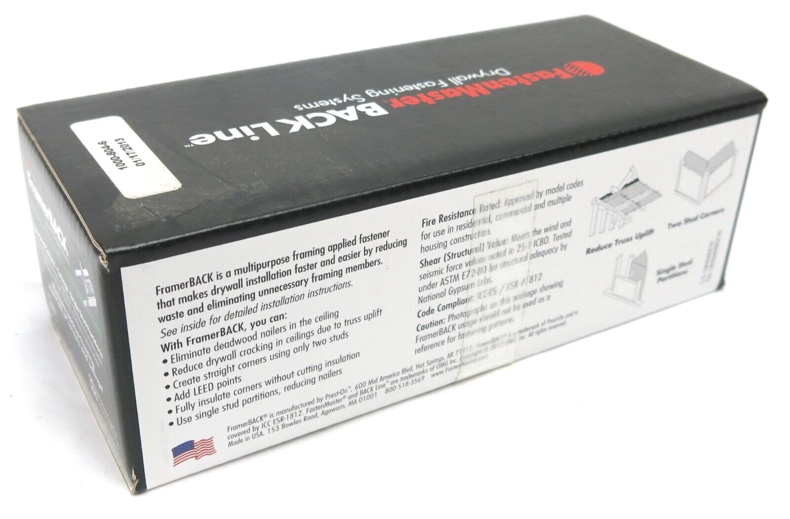 FastenMaster FramerBACK FMFRAMER-50 Drywall Backup Fastening System