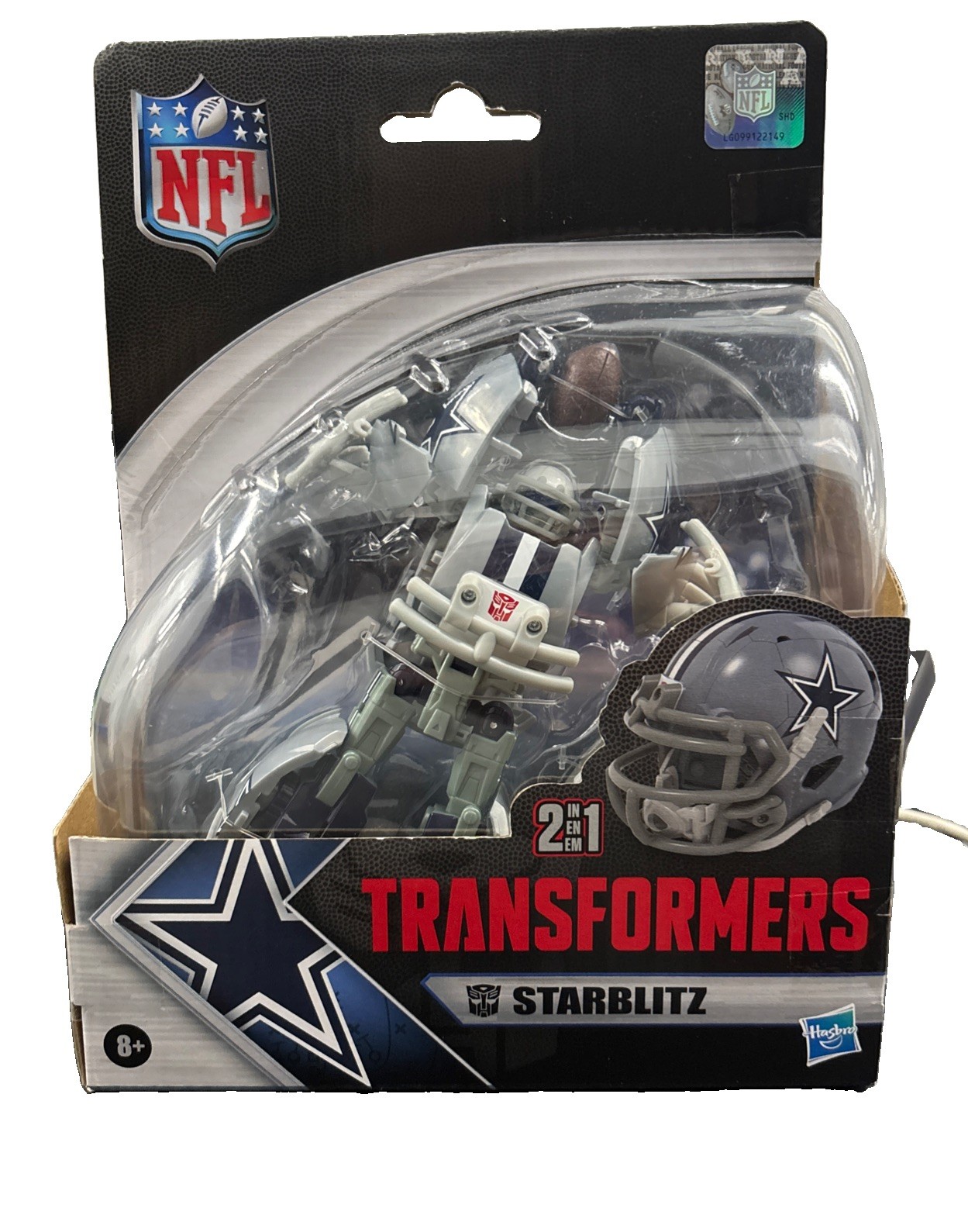 Transformers NFL Dallas Cowboys Starblitz 5.5-Inch Action Figure / Helmet
