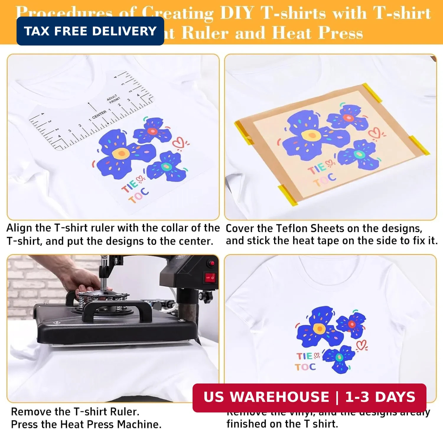 18Pcs Sublimation Accessories, Tshirt Ruler Guide Vinyl Alignment Tool, Heat Pre