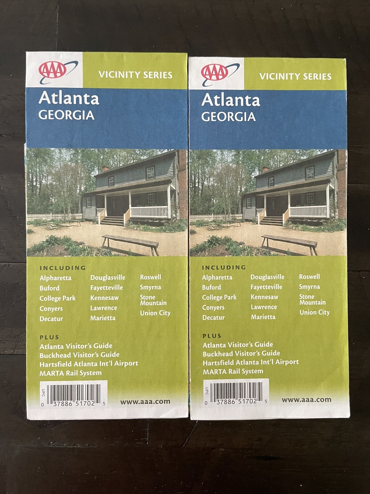 AAA Atlanta Georgia Vicinity Series Street Road  Map Used