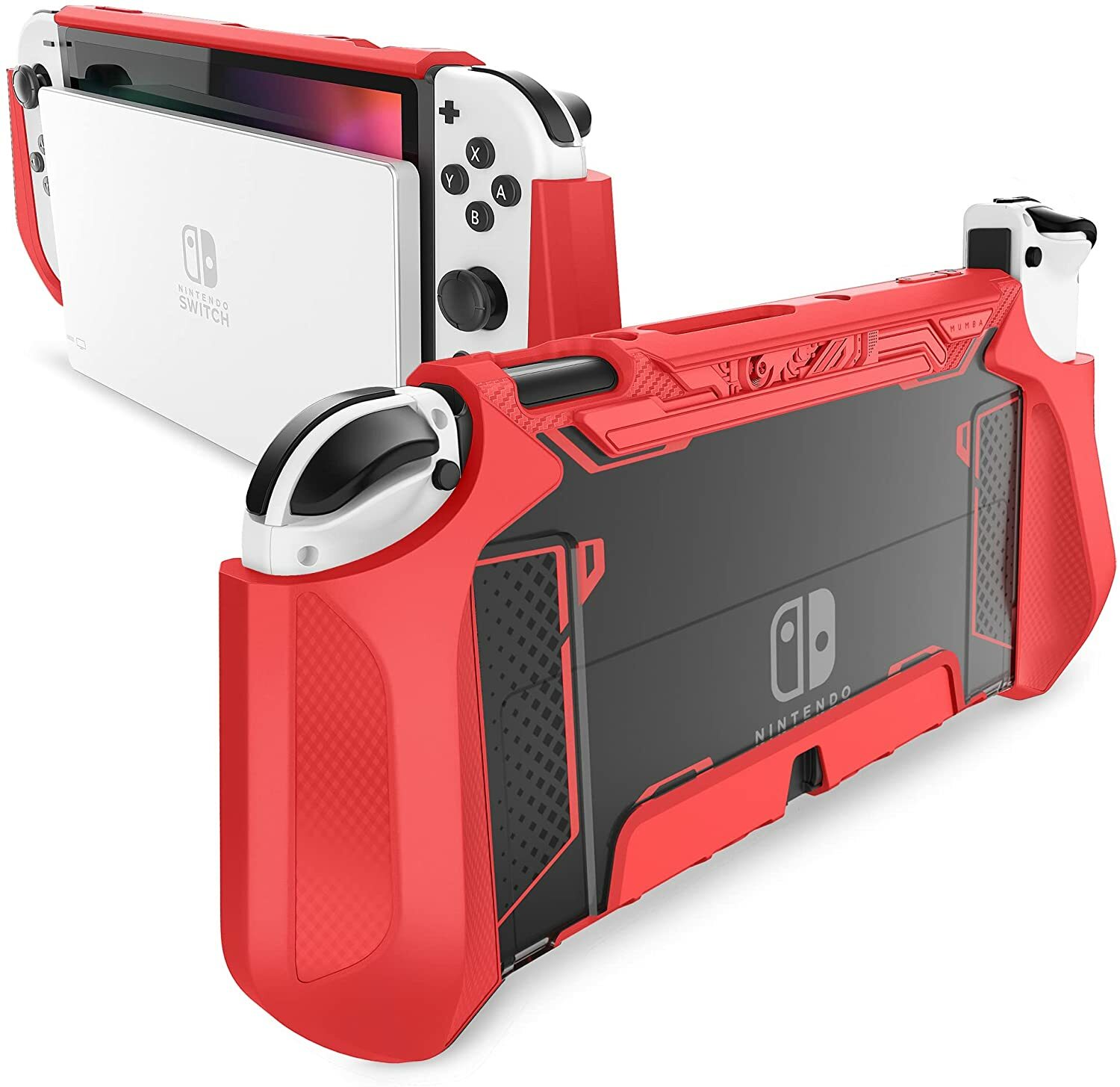 Mumba Dockable Case For Nintendo Switch OLED 2021 Grip Case Ergonomics Cover