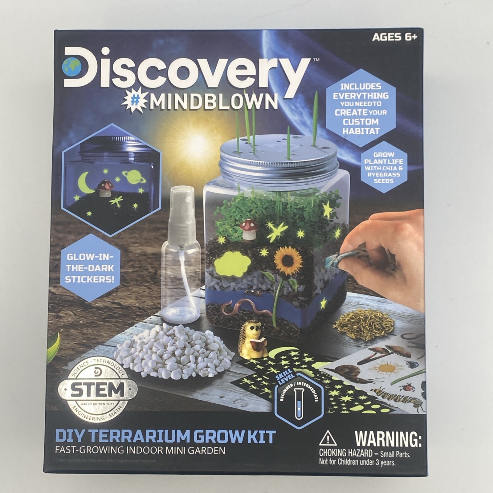 DISCOVERY #MINDBLOWN DIY TERRARIUM GROW KIT FAST-GROWING INDOOR MINI GARDEN