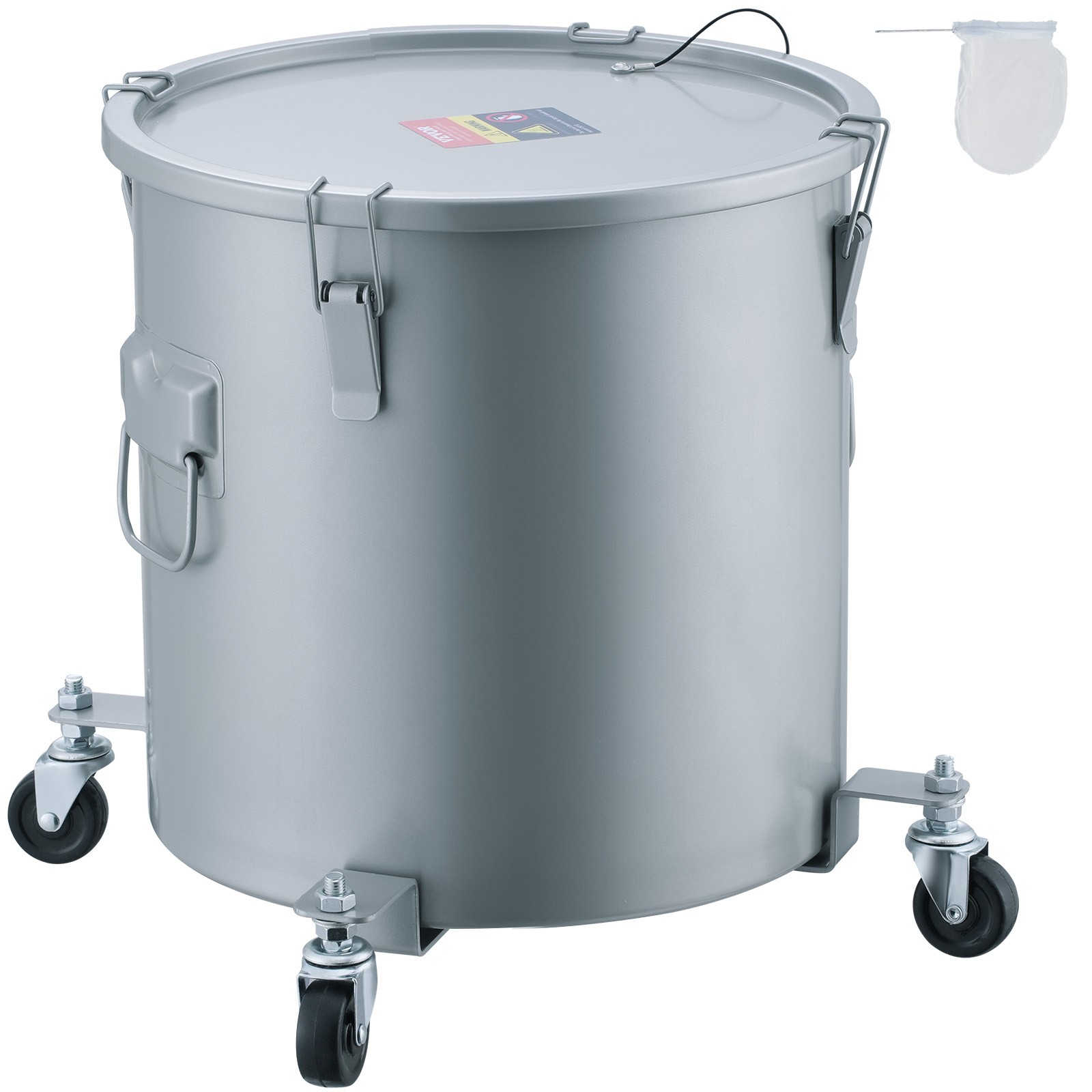 VEVOR Fryer Grease Bucket Oil Disposal Caddy 8 Gal with Casters & Filter Bag
