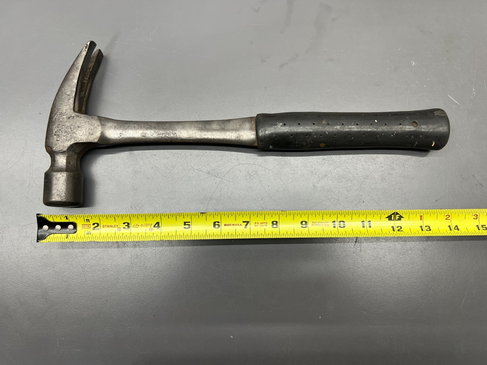 (w) VINTAGE CRAFTSMAN 38273 20oz. STRAIGHT CLAW ROOFING HAMMER - VGC - USA