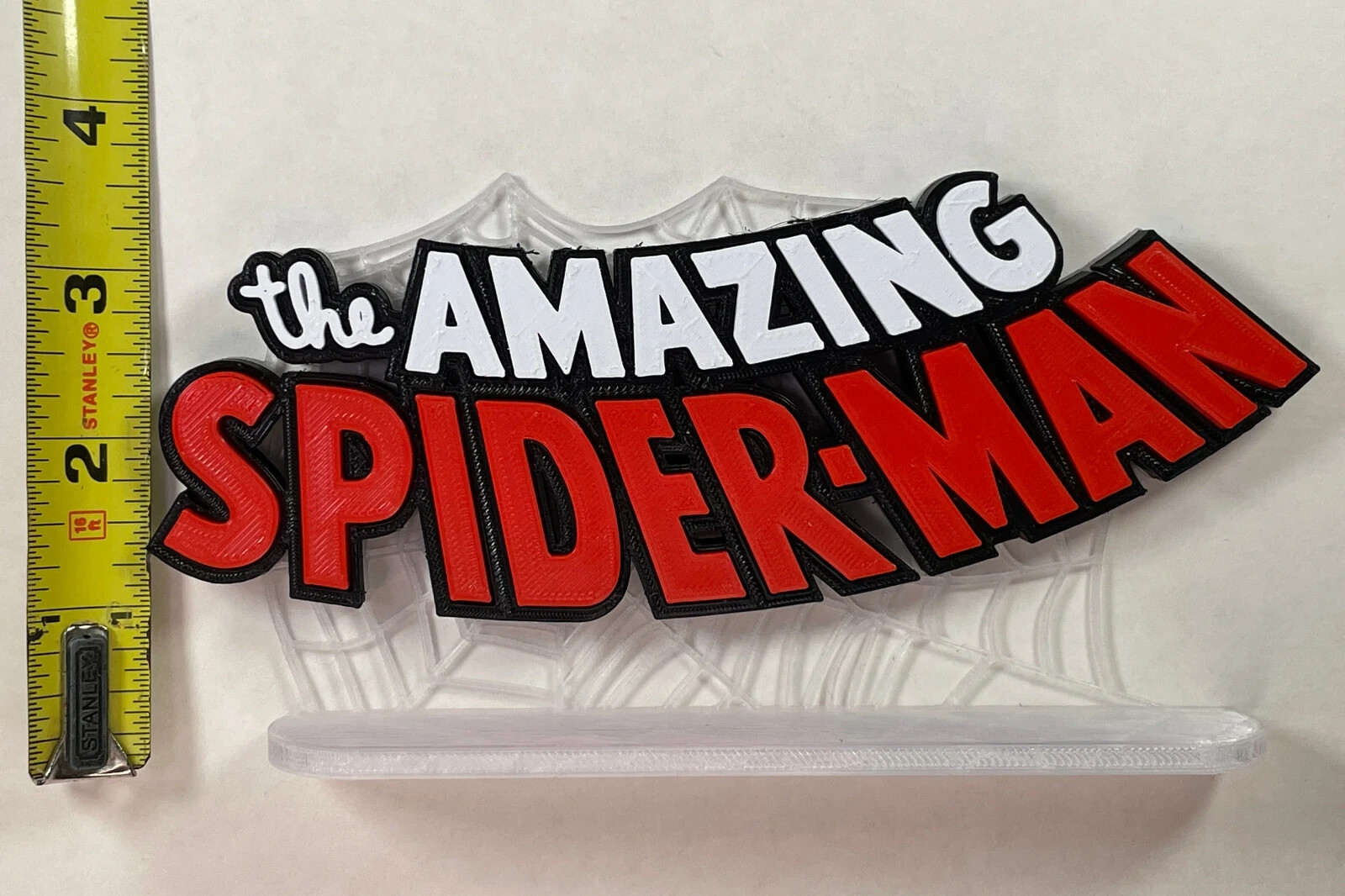Vintage Spider-Man 3D Printed Freestanding Logo