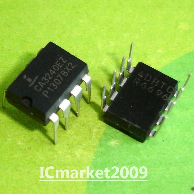 10 PCS CA3240EZ DIP-8 CA3240 Dual 4.5MHz BiMOS Operational Amplifier with MOSFET