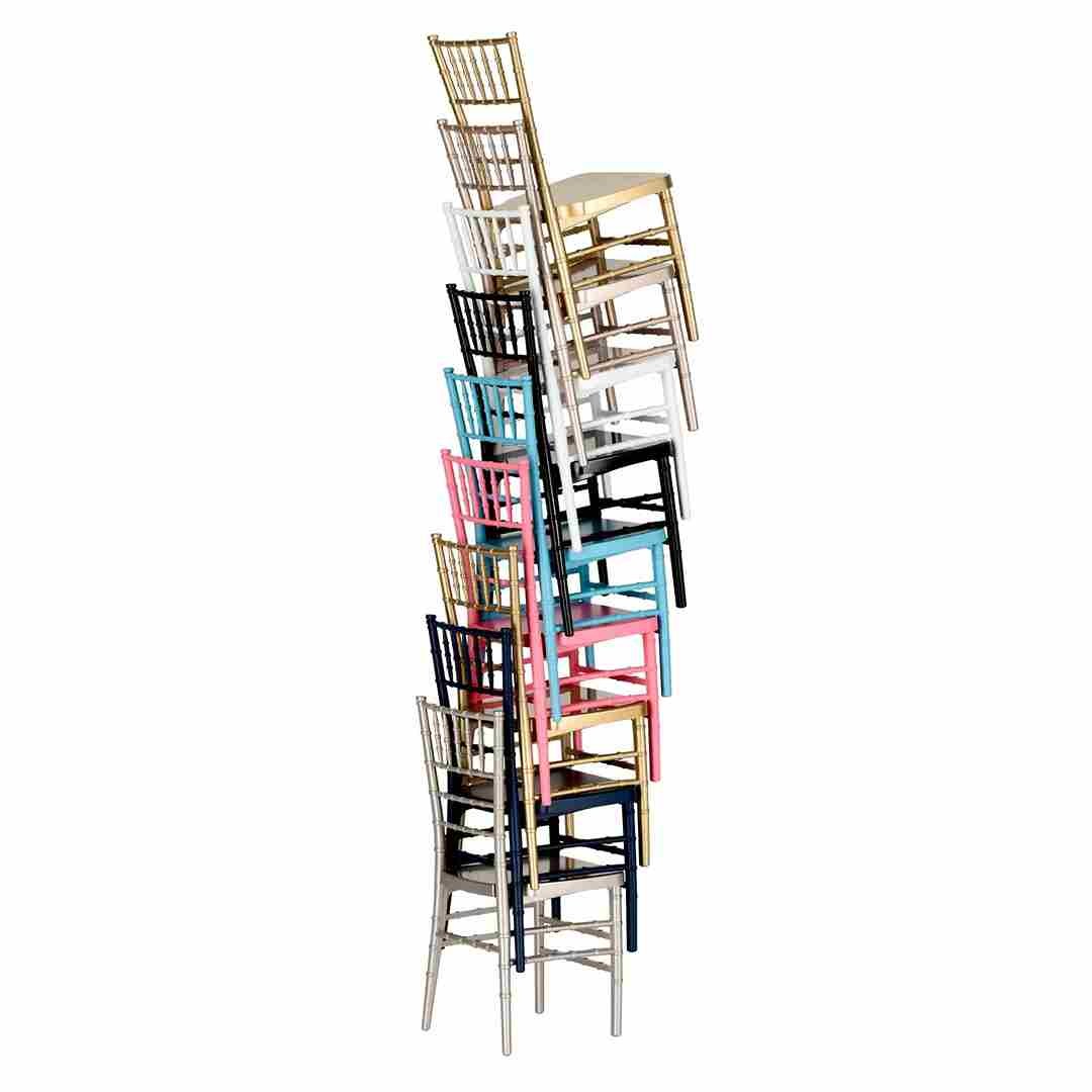 Sparkling Silver Champagne Mini Chiavari Chair 1:6 Scale Model by Chivari