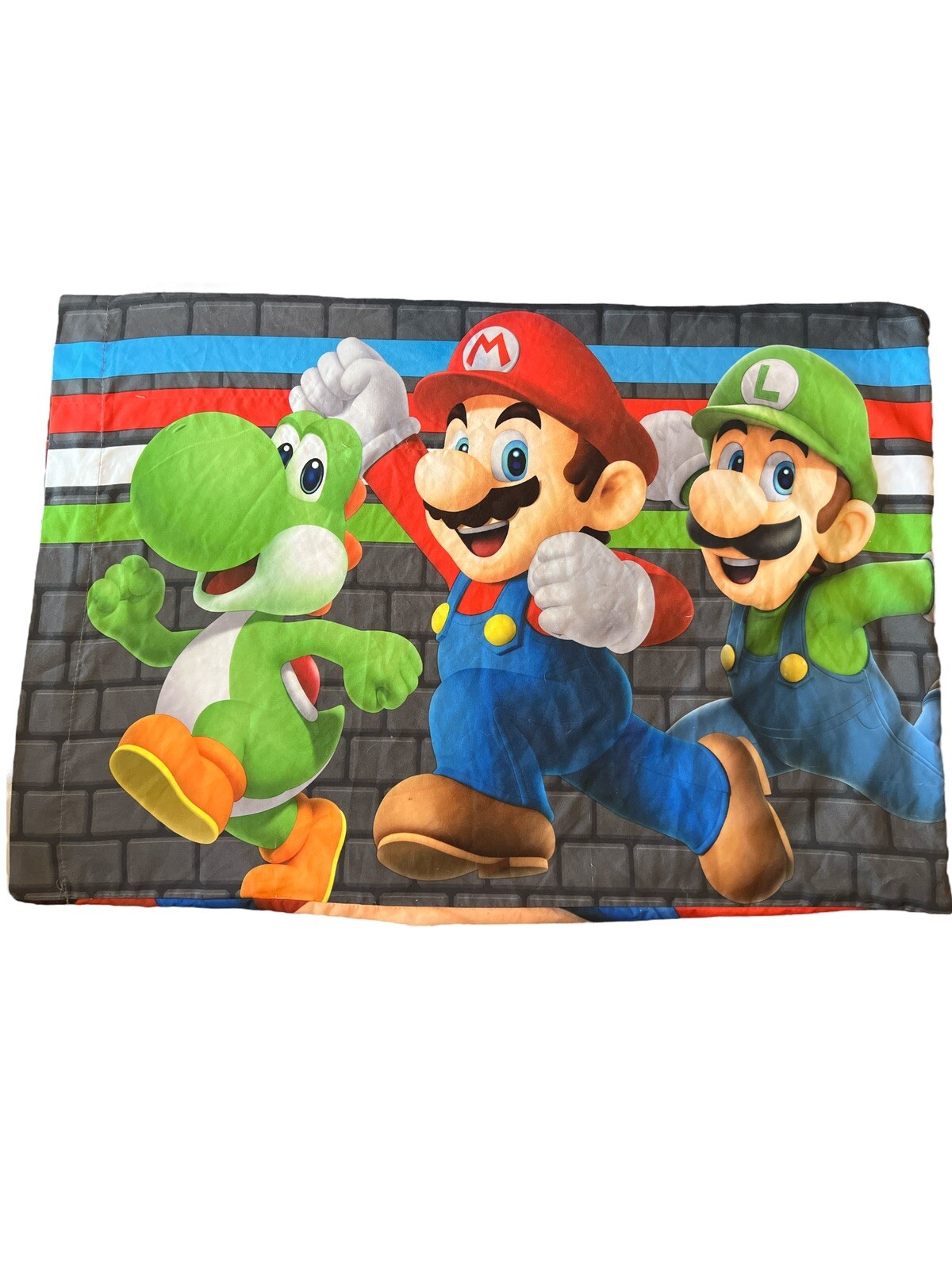 Kids Super Mario Yoshi Luigi Cartoon Pillowcase Microfiber Pillow Nintendo