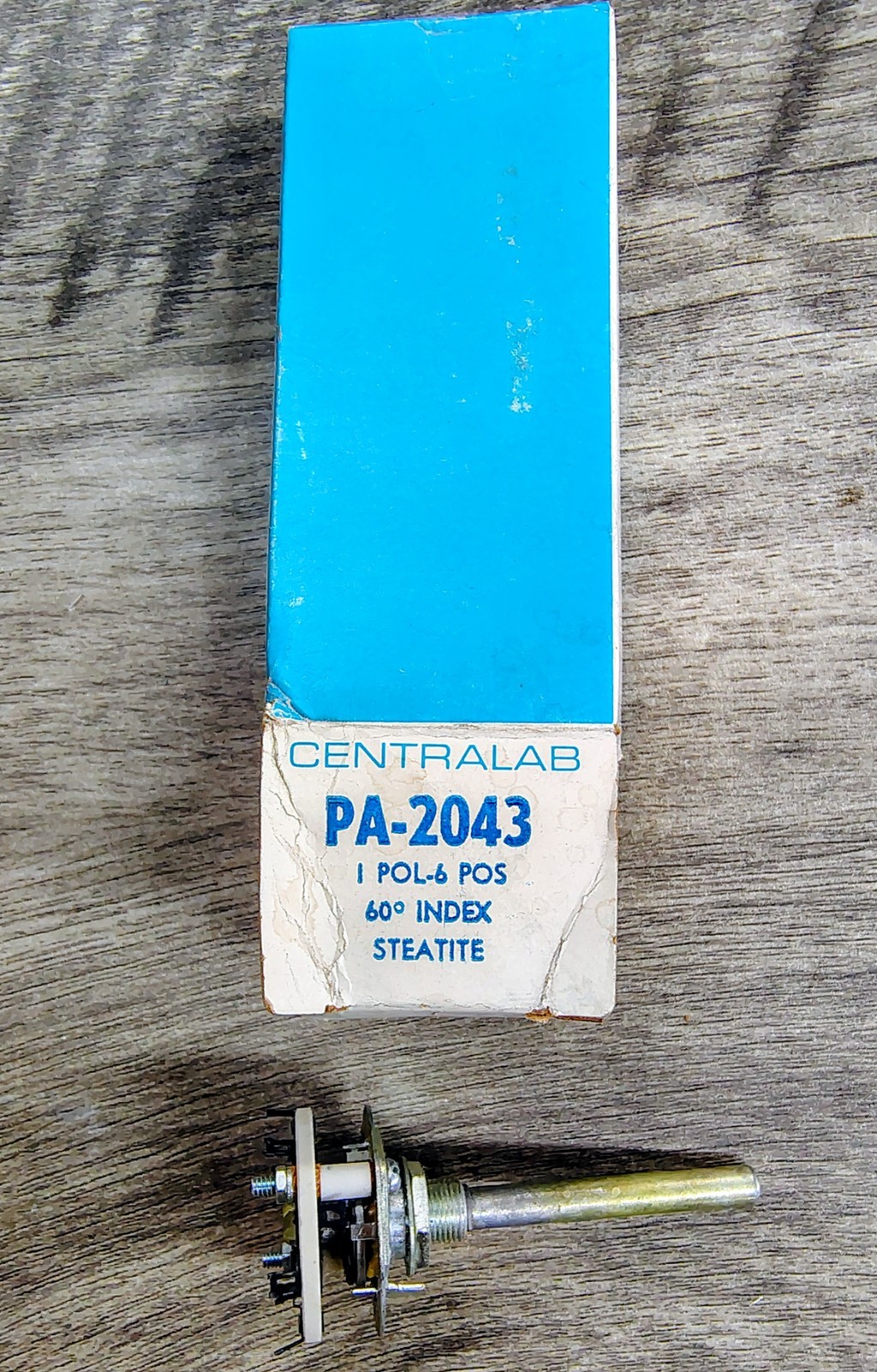 🗽CENTRALAB 1 POL-6 POS 60 DEG. INDEX STEATITE