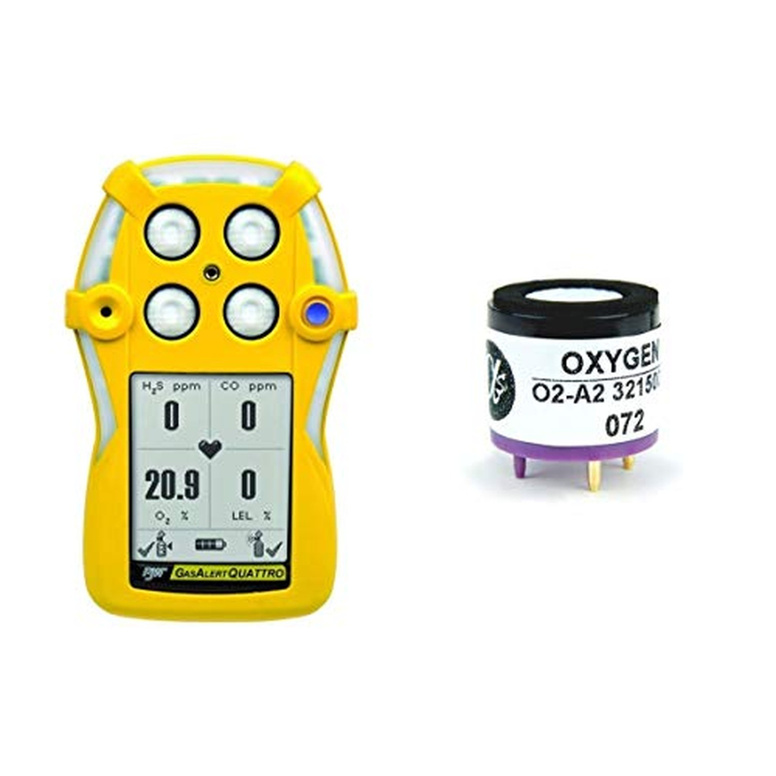 Replacement Oxygen Sensor for BW Technologies Gas Alert Quattro
