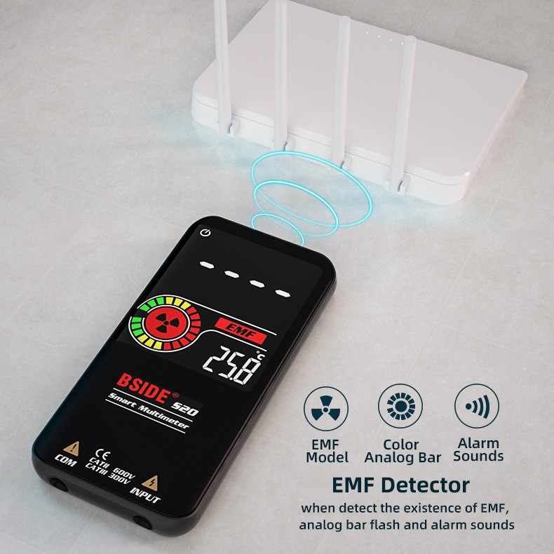 Digital EMF Meter Electromagnetic Radiation Detector Radiation Dosimeter Tester
