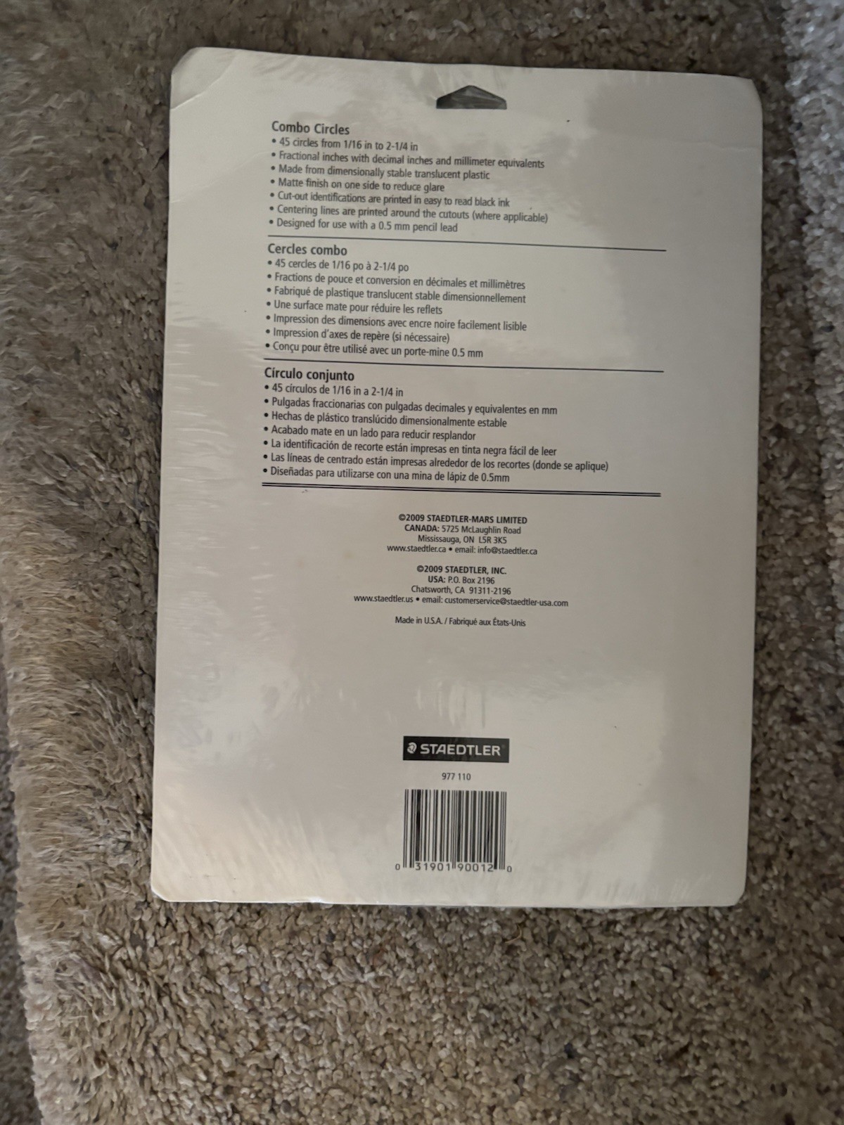 Staedtler Circle Template Standard 977 110