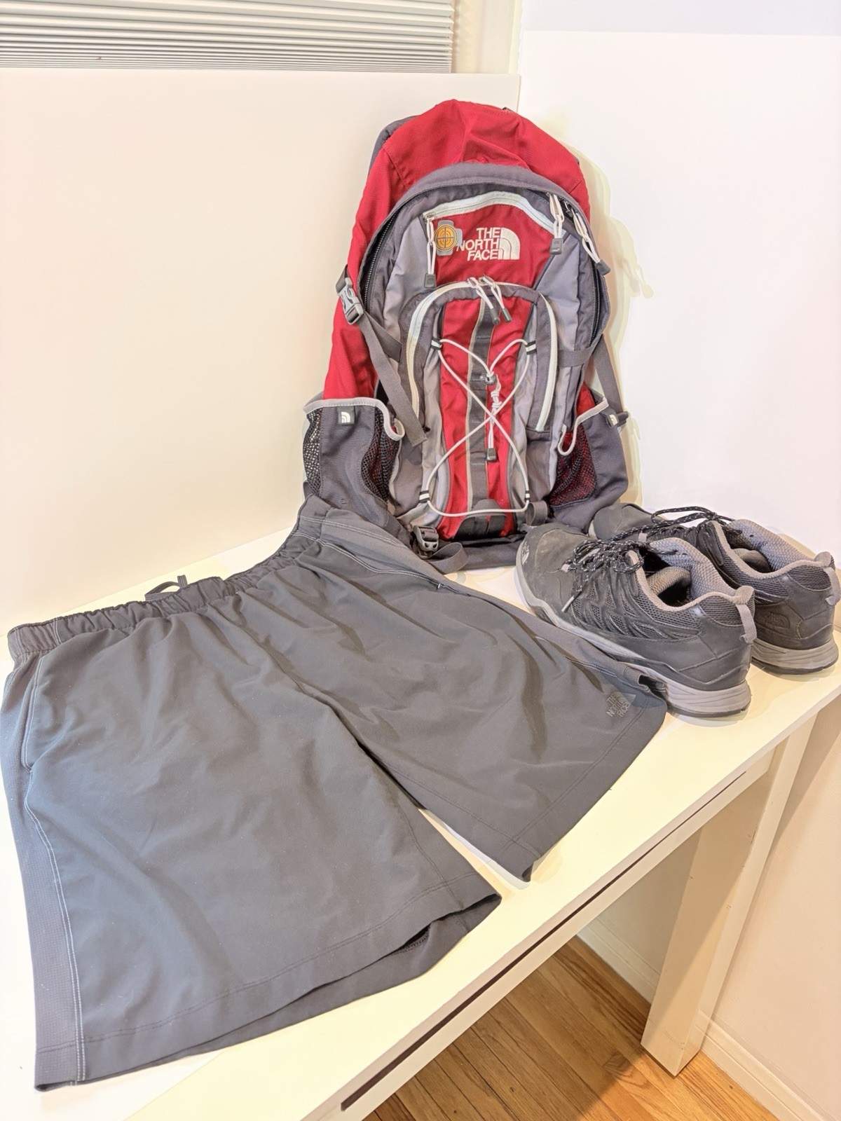 The North Face Bundle Men’s Hiking  Shoes Size 12.5 Backpack Large Shorts
