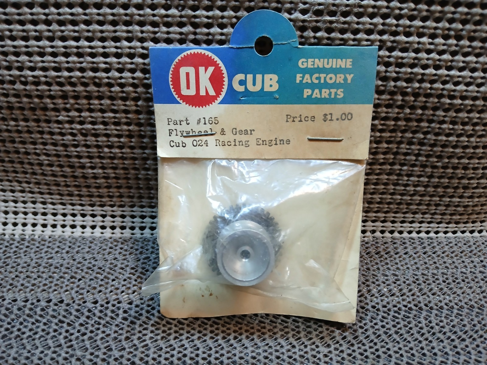 OK CUB*MODEL AIRPLANE/RACING ENGINE PART*FLYWHEEL & GEAR*PART #165*SP*NOS*SAI