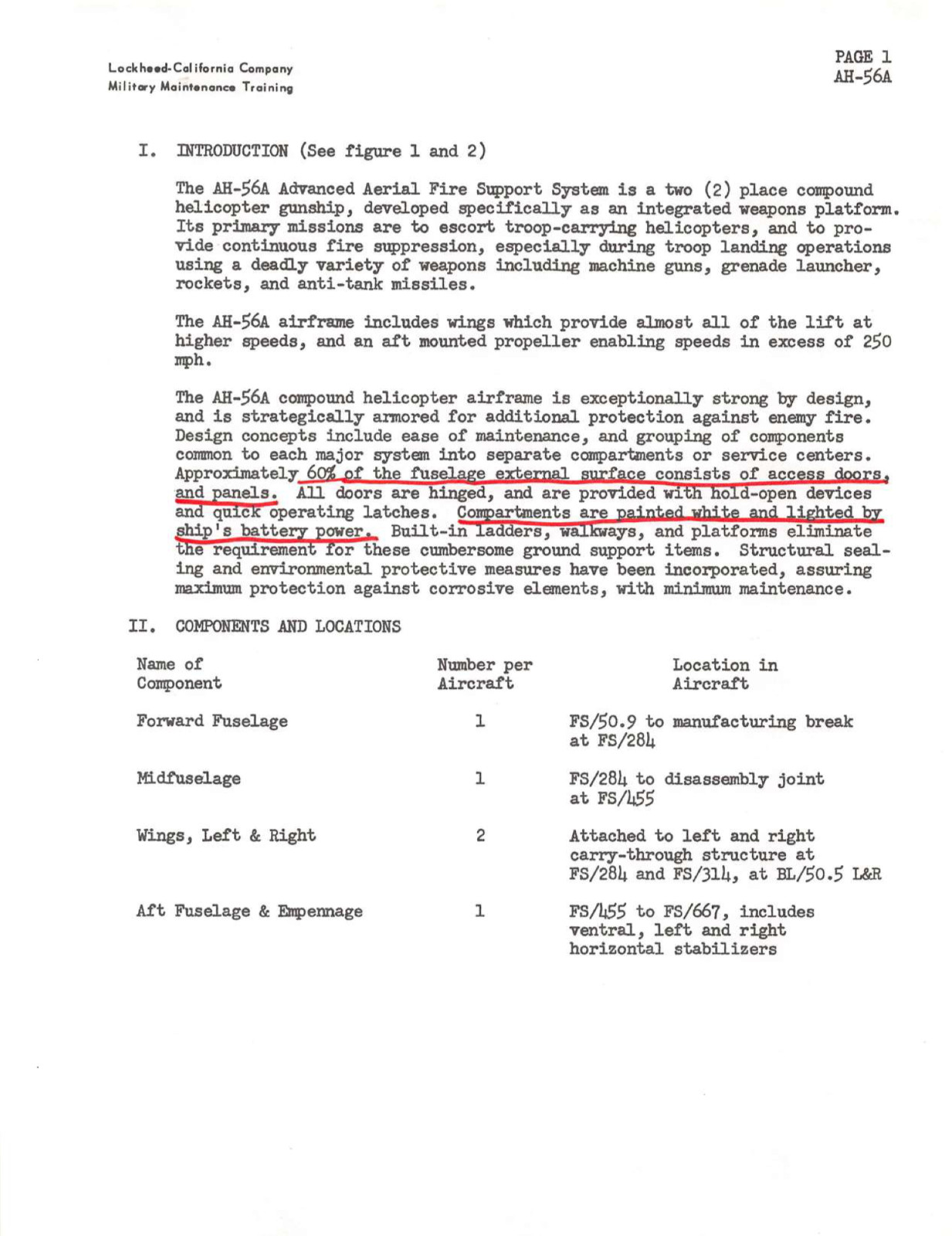142 Page 1968 Lockheed Army AH-56 AH-56A Cheyenne Student Study Guide On Data CD
