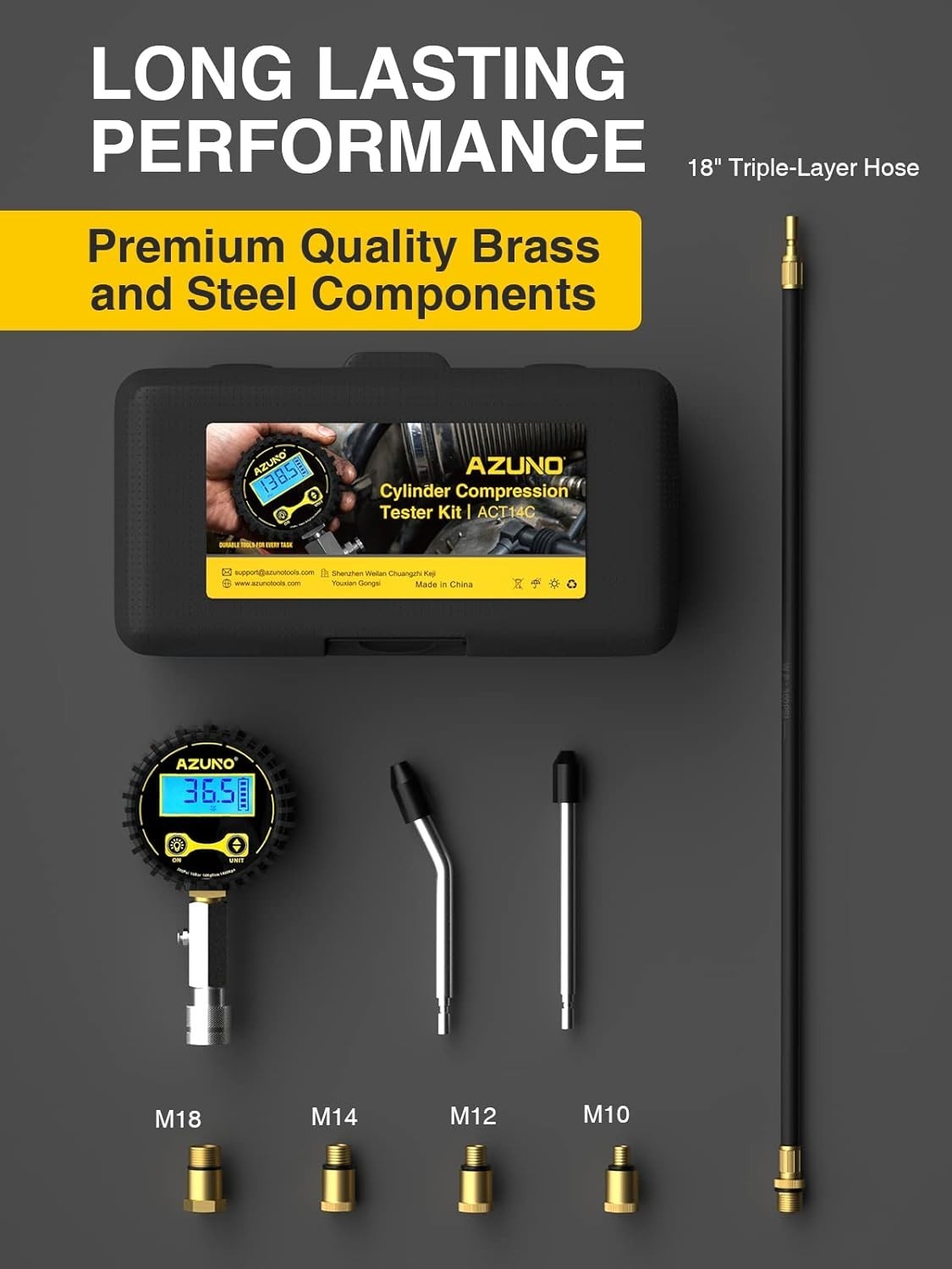 Digital Compression Gauge with Quick Coupler