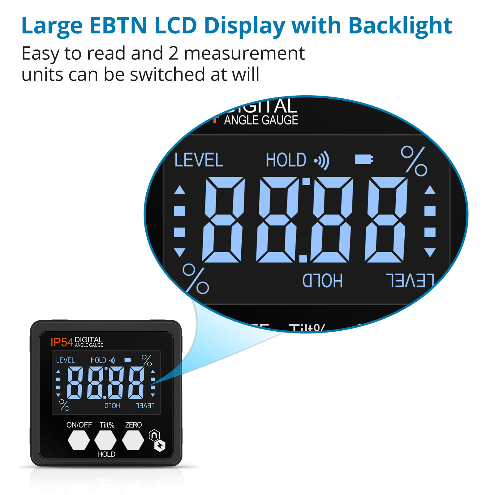 ETOPOO 4*90° Updated Precision Digital Protractor Inclinometer Level Box Angle