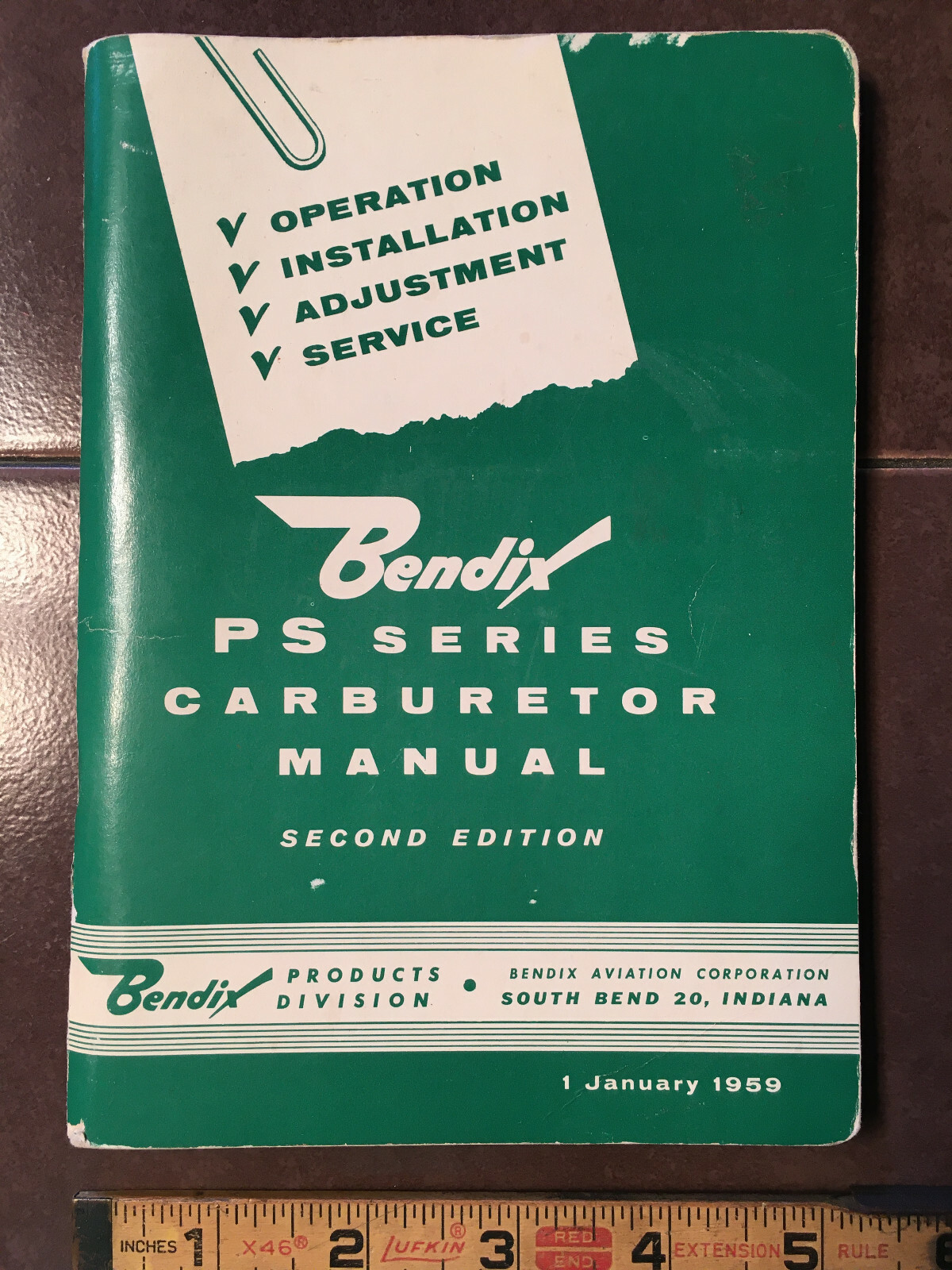 1959 Bendix PS Series Carburetors Instructions Manual