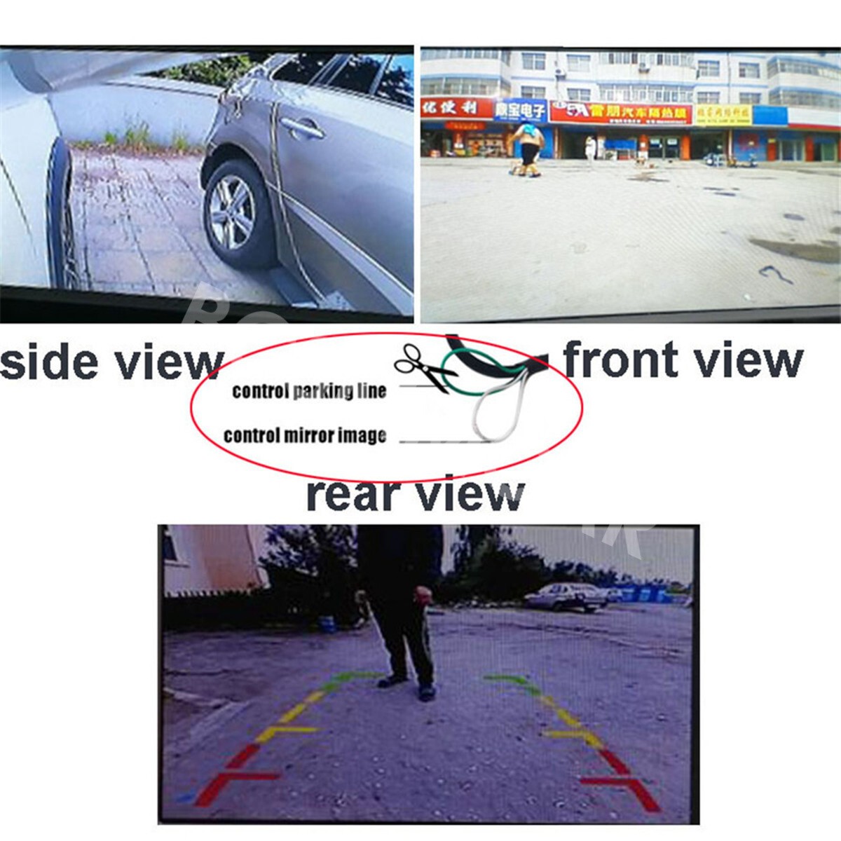 Car HD Backup Camera Reverse Parking Cam Left Right Rear Front View 360 Degree