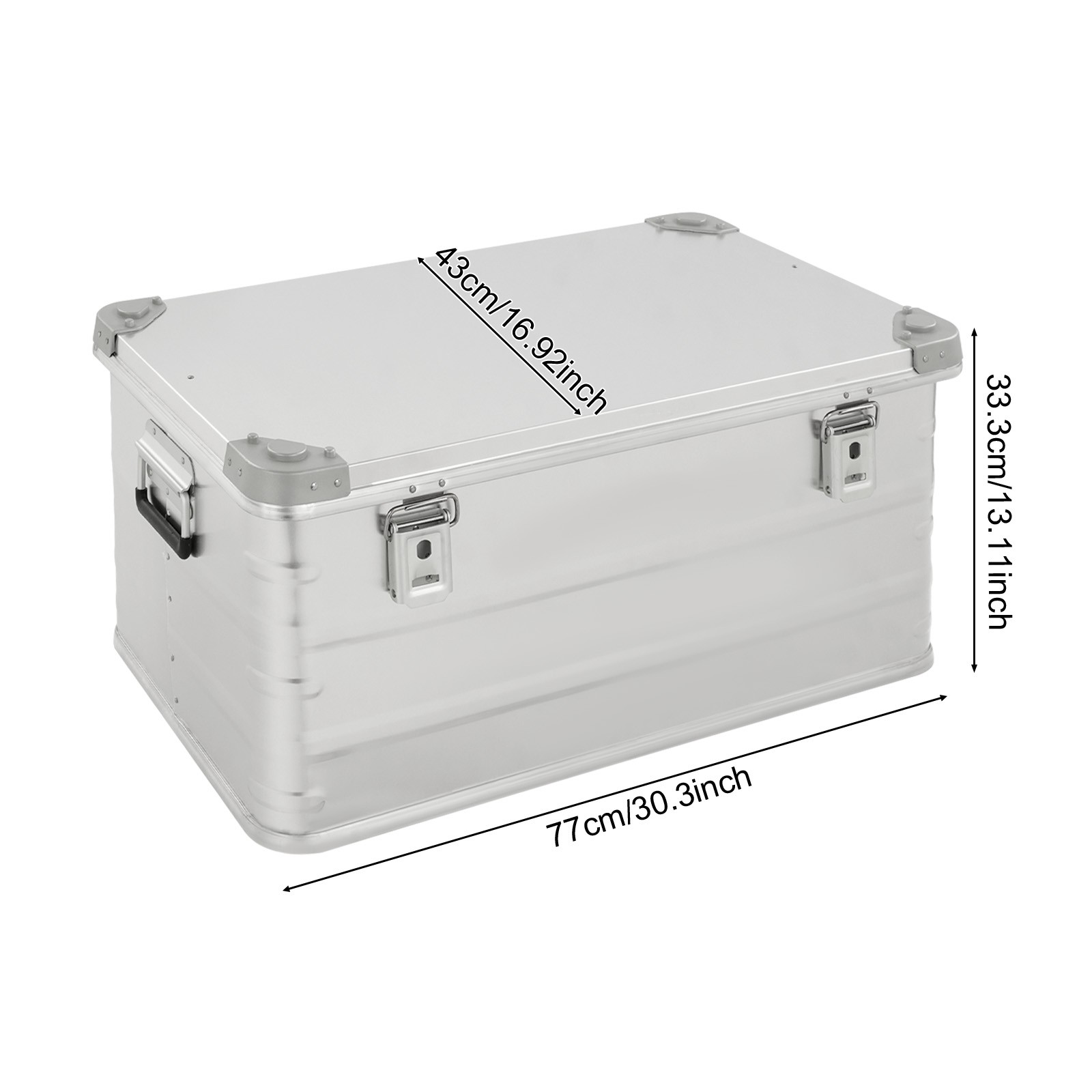 Aluminium Box, Splashproof, Dustproof, Stackable, Transport Box with Handles