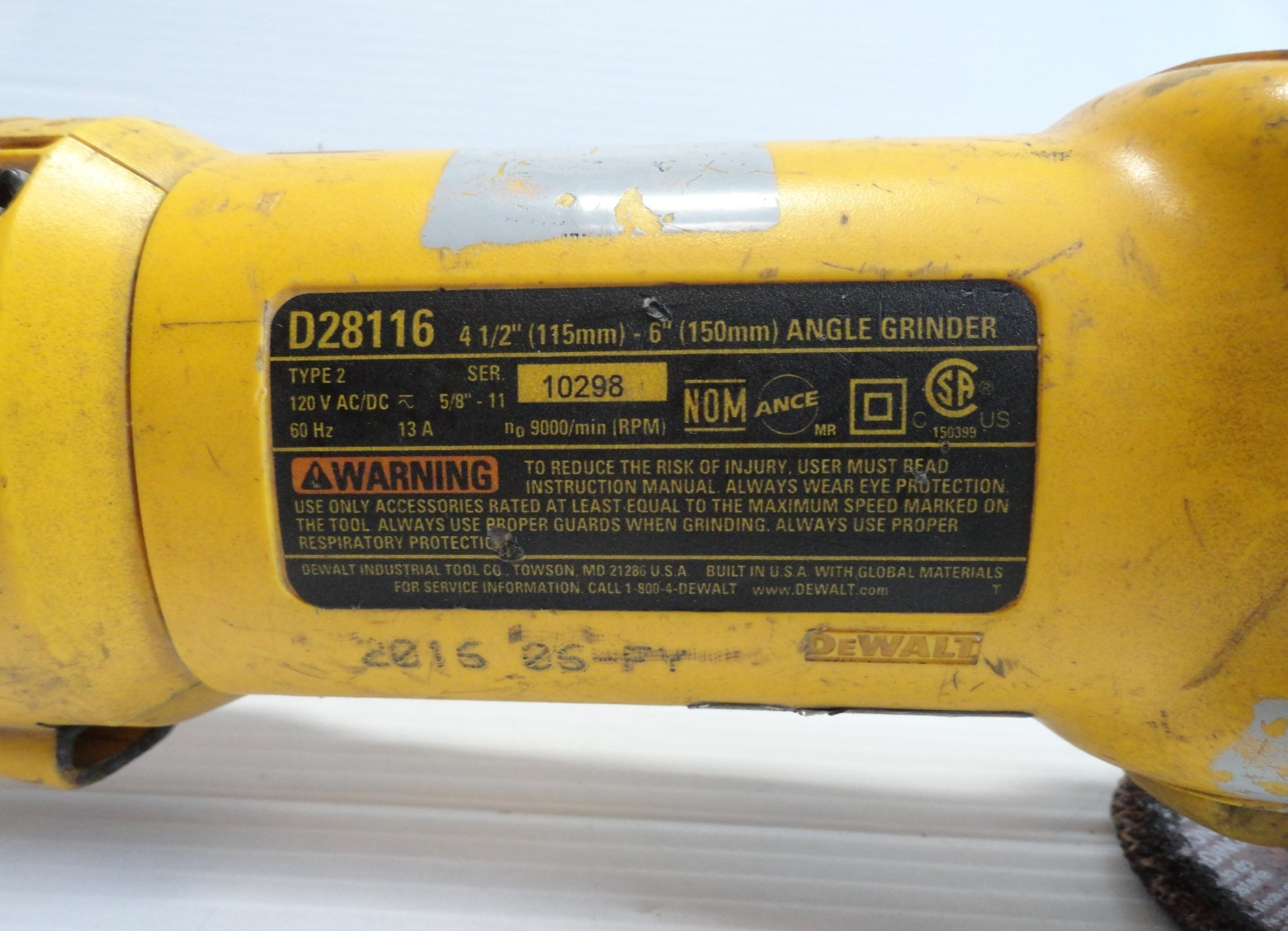 DeWalt D28116 Angle Grinder (Type 2)