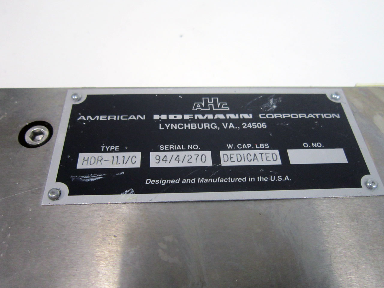 HOFFMAN HDR-11.1/C SPRING STABILIZING PLATE ANTI-VIBRATION STAND