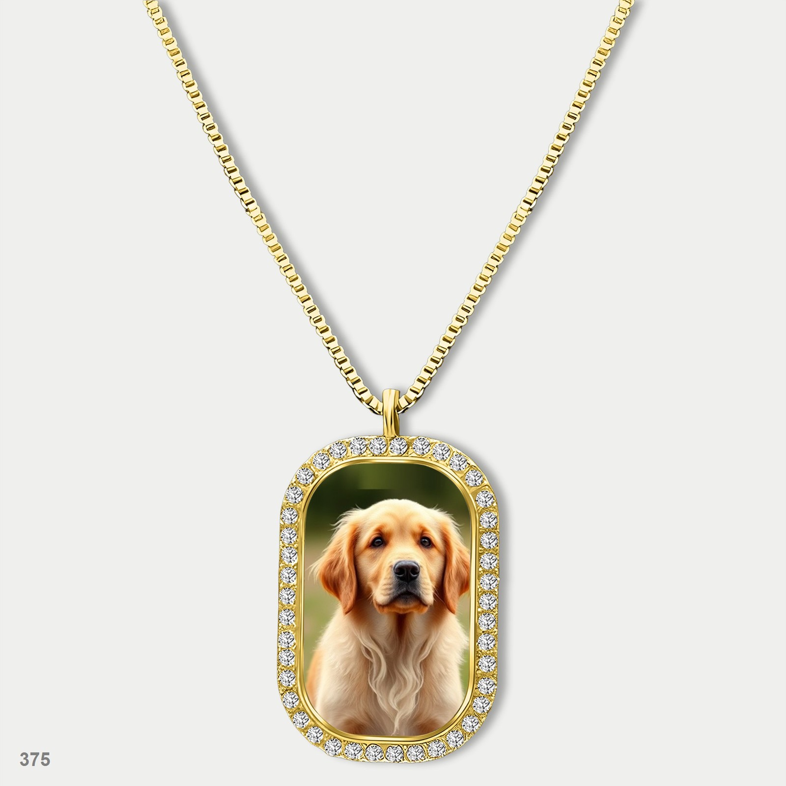 Stunning Cute Golden Retriever Dog Fashion Pendant Necklace Chain Photo Dog Tag