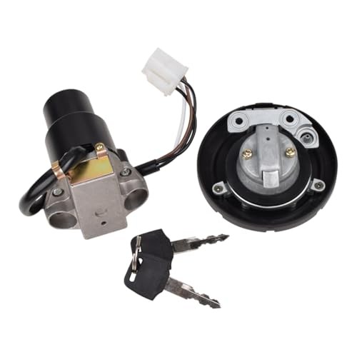 Motorcycle Ignition Switch Kit Assembly Fuel Gas Cap Lock Key Set Compatible