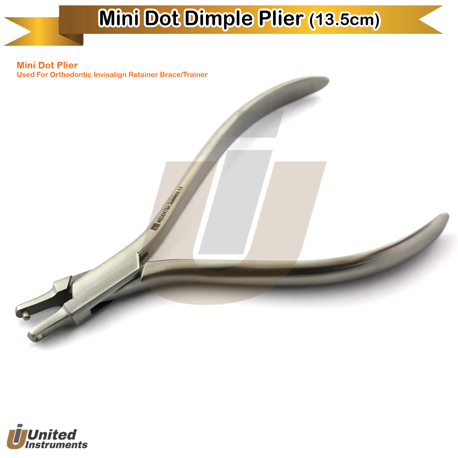 Dental Hole Punch Mini Dot Dimple Plier Clear Aligner Invisible Retainer Braces