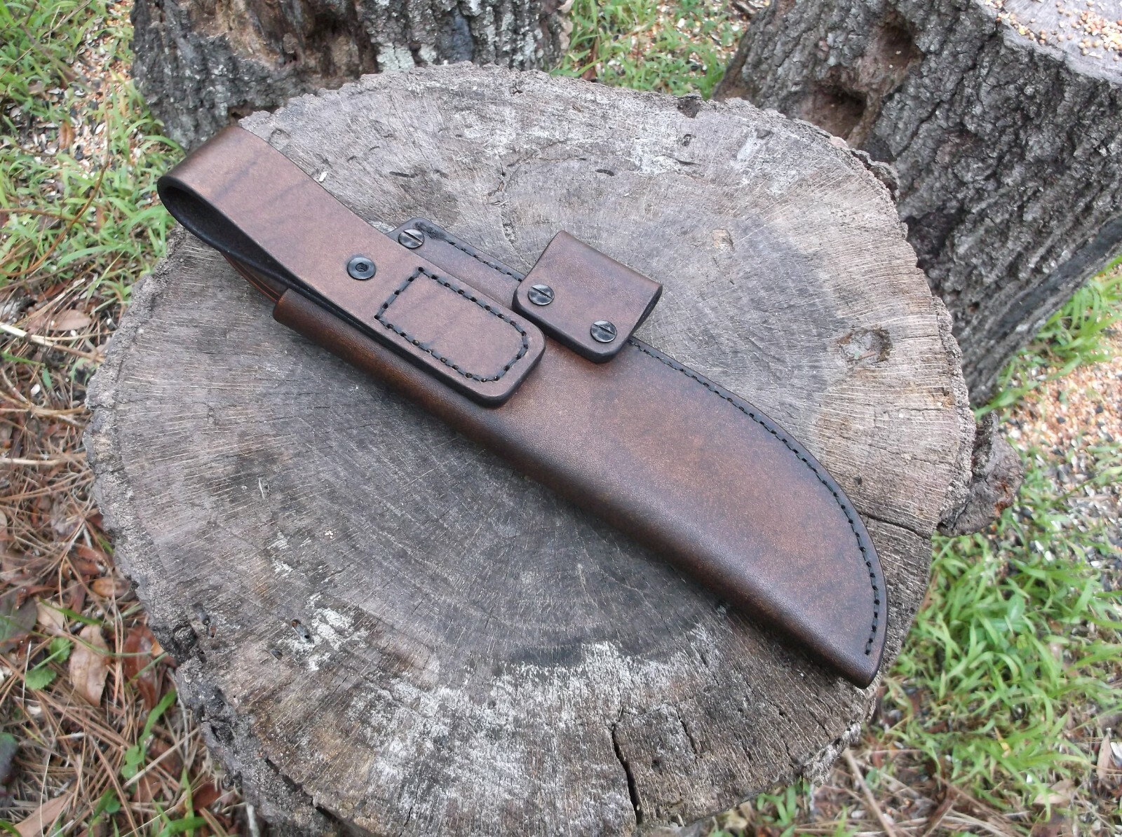 ESEE 6 CUSTOM LEATHER SHEATH (SHEATH ONLY) !READ DESCRIPTION!