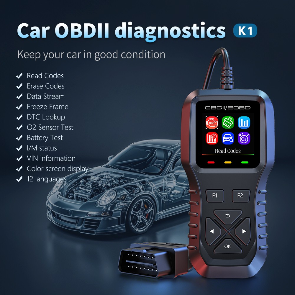 Automotive OBD Code Reader OBD2 Scanner Car Check Engine Fault Diagnostic Tool